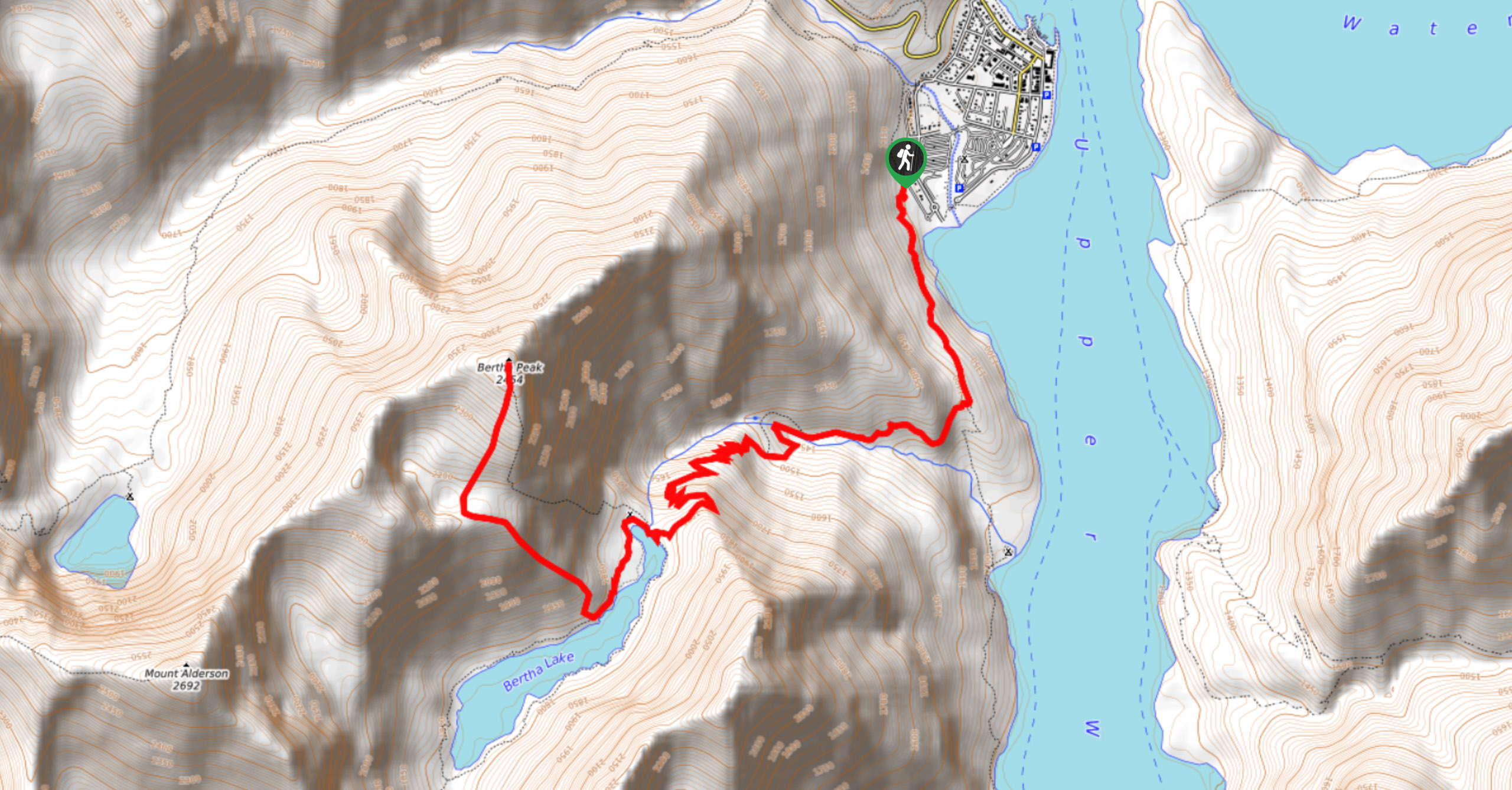 Bertha Peak Map