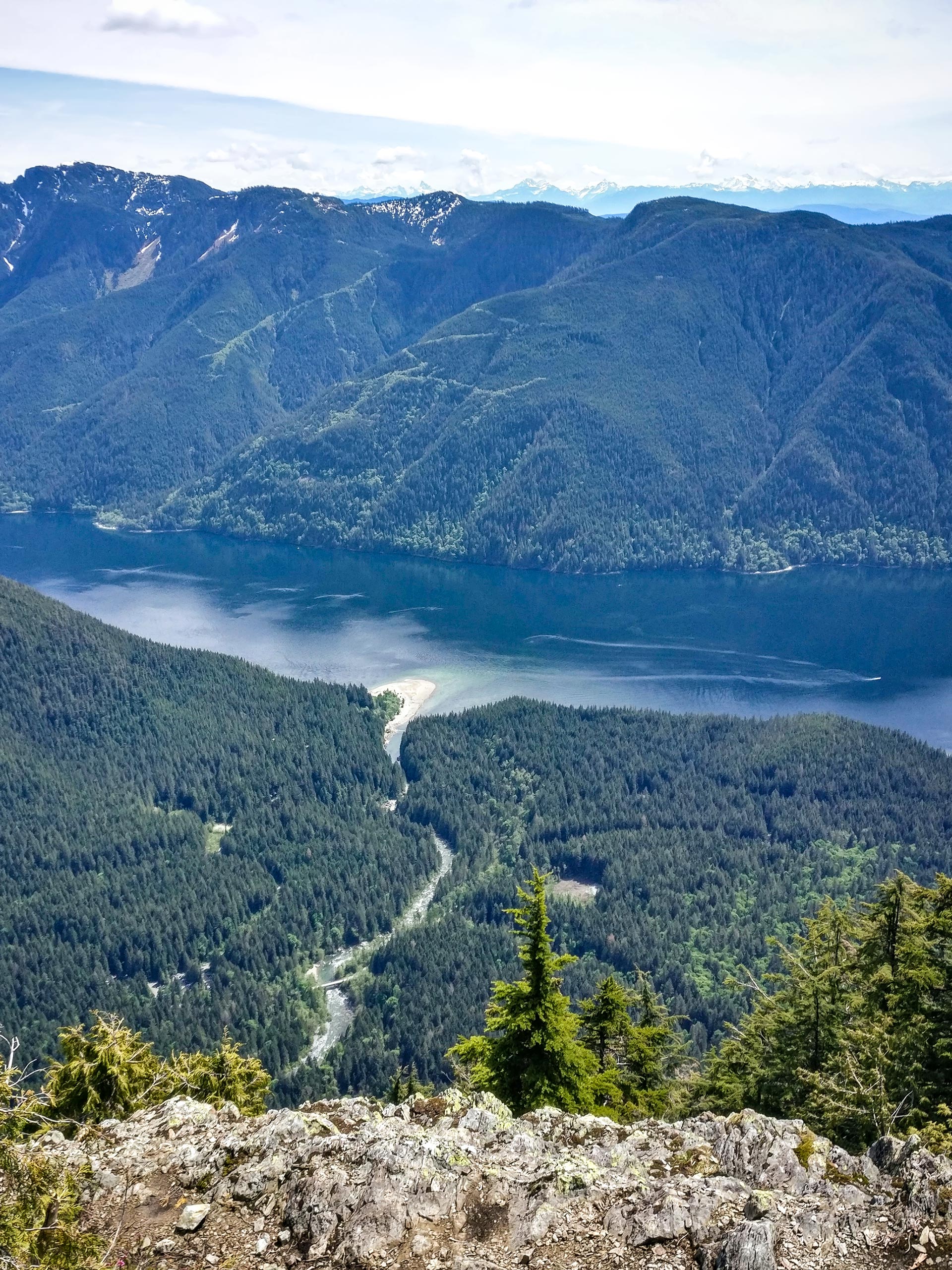 Looking downs from the summit of Evans Peak near Vancouver