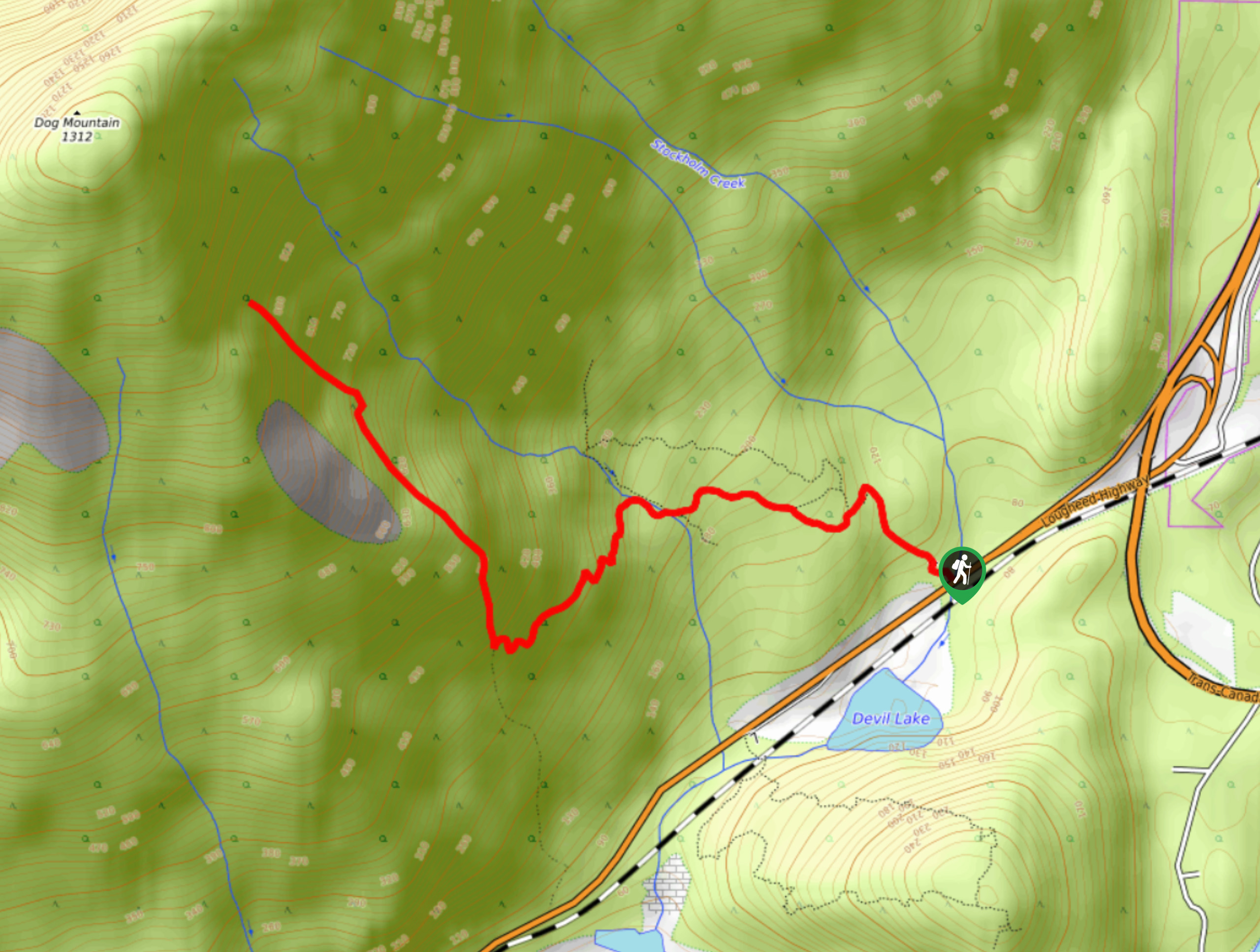 Dog Mountain Trail Map