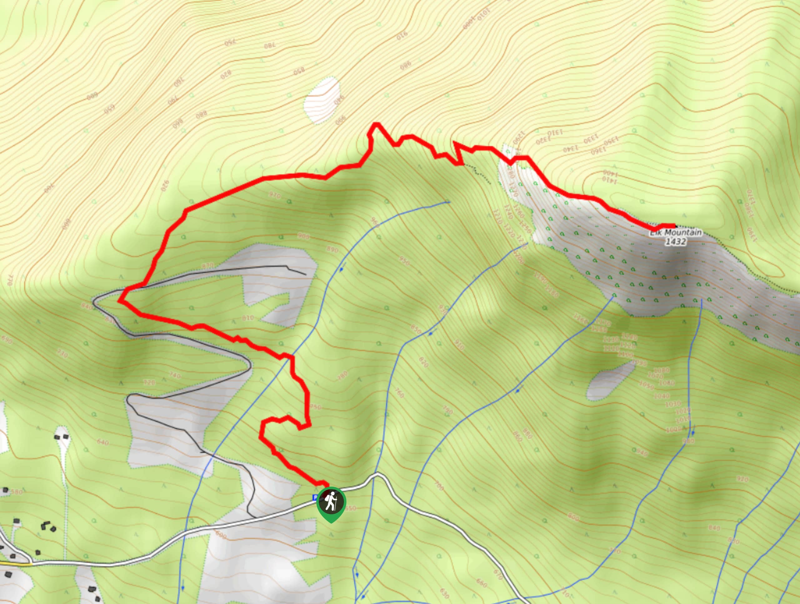 Elk Mountain Trail Map