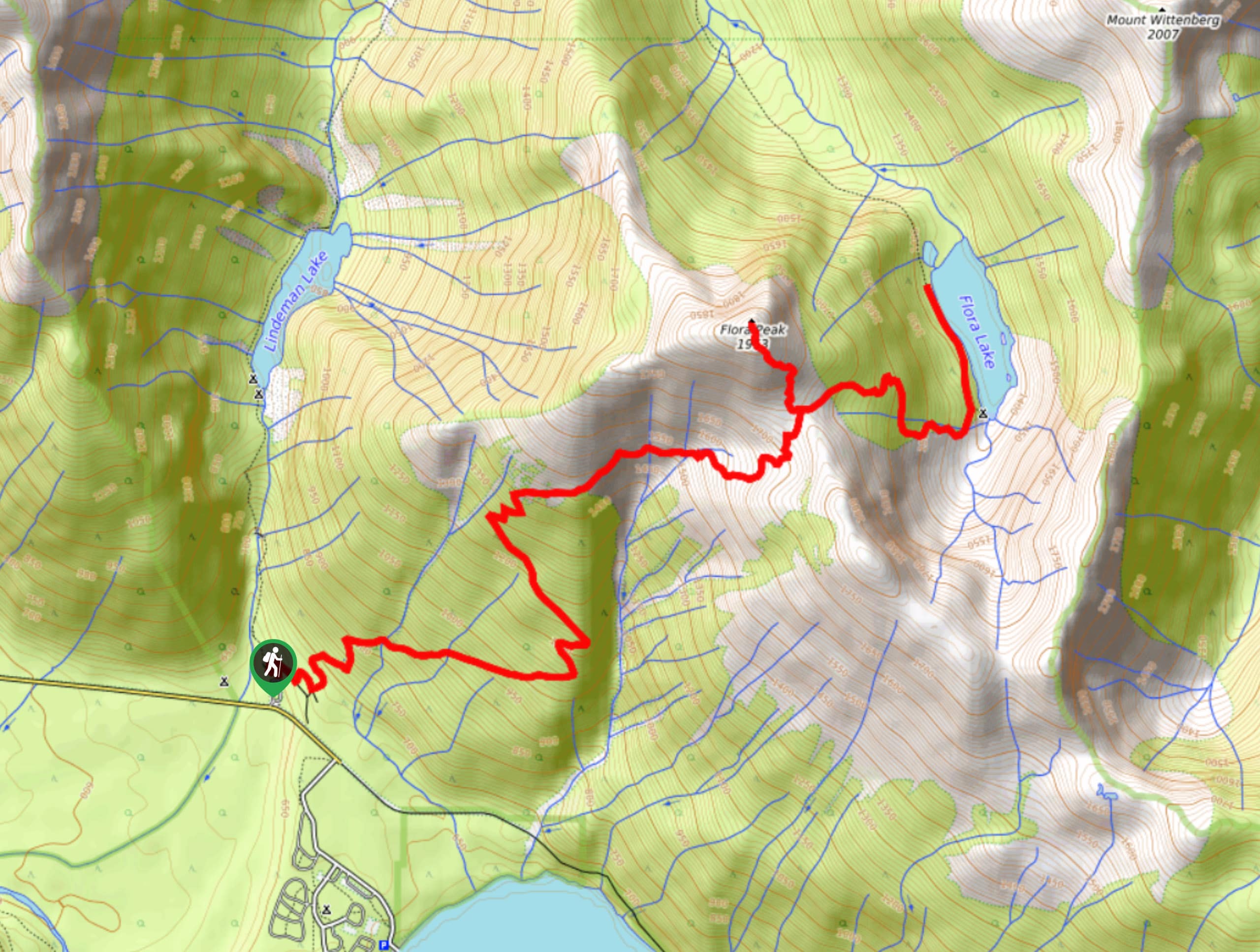 Flora Lake Trail Map