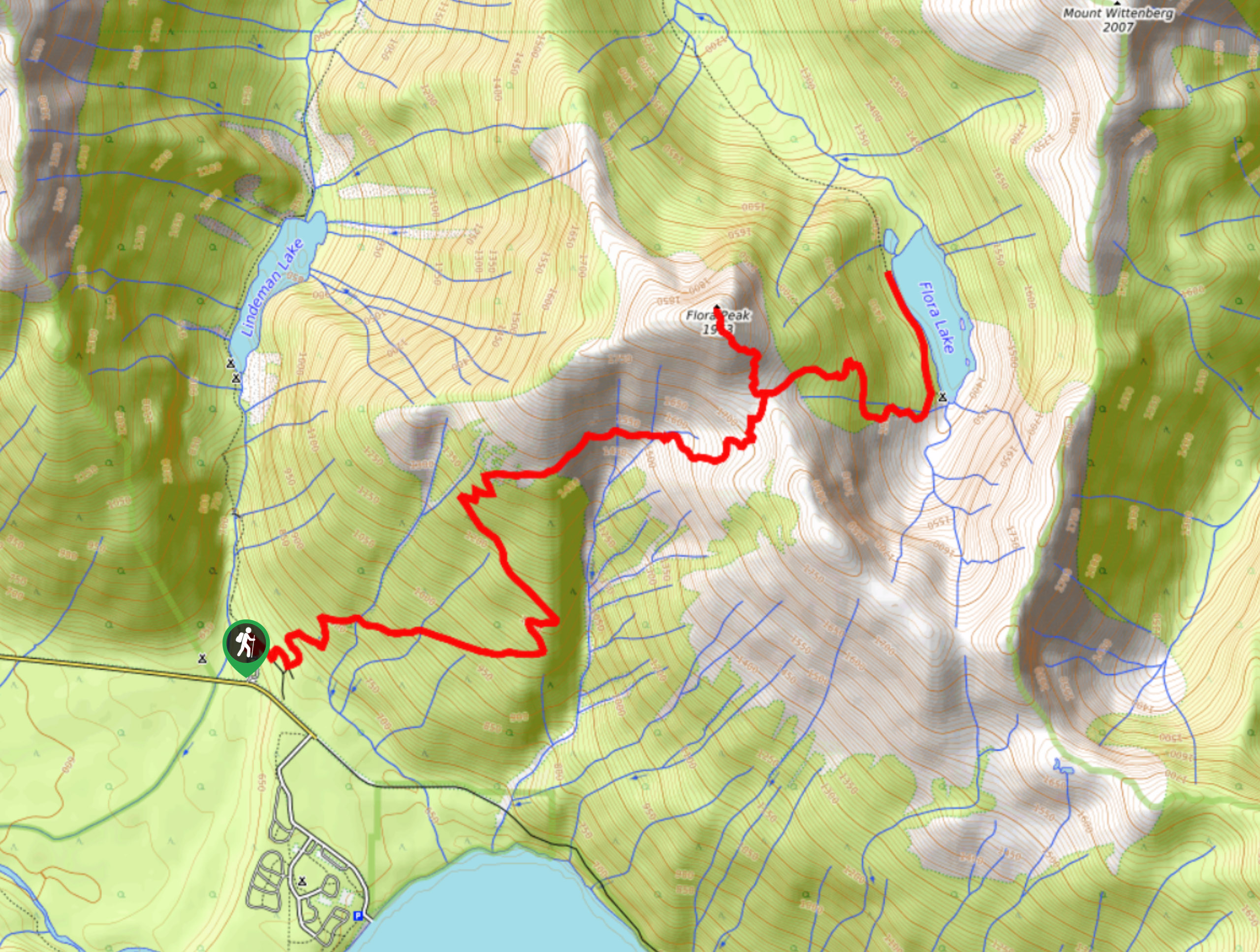 Flora Peak Trail Map