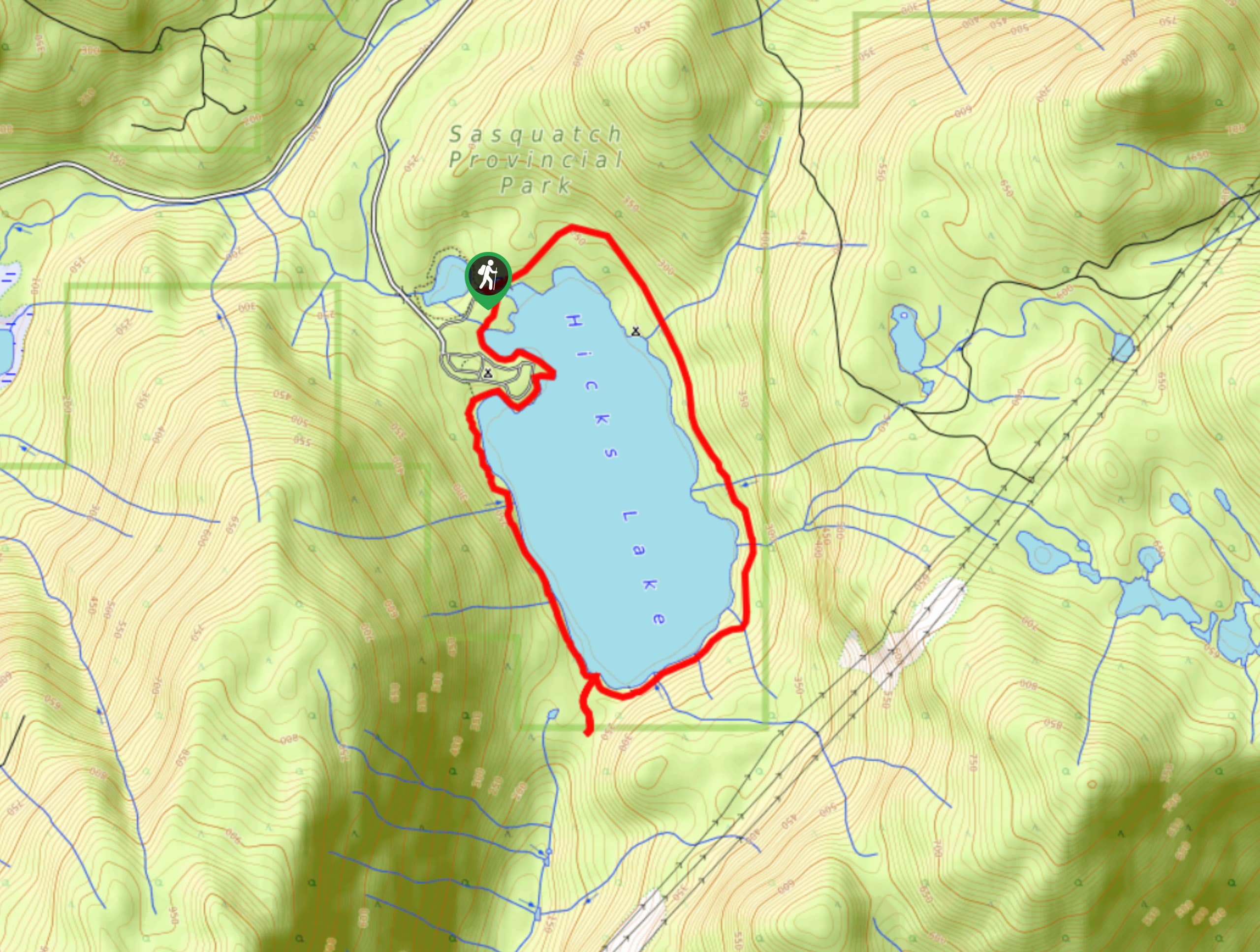 Hicks Lake Trail Map