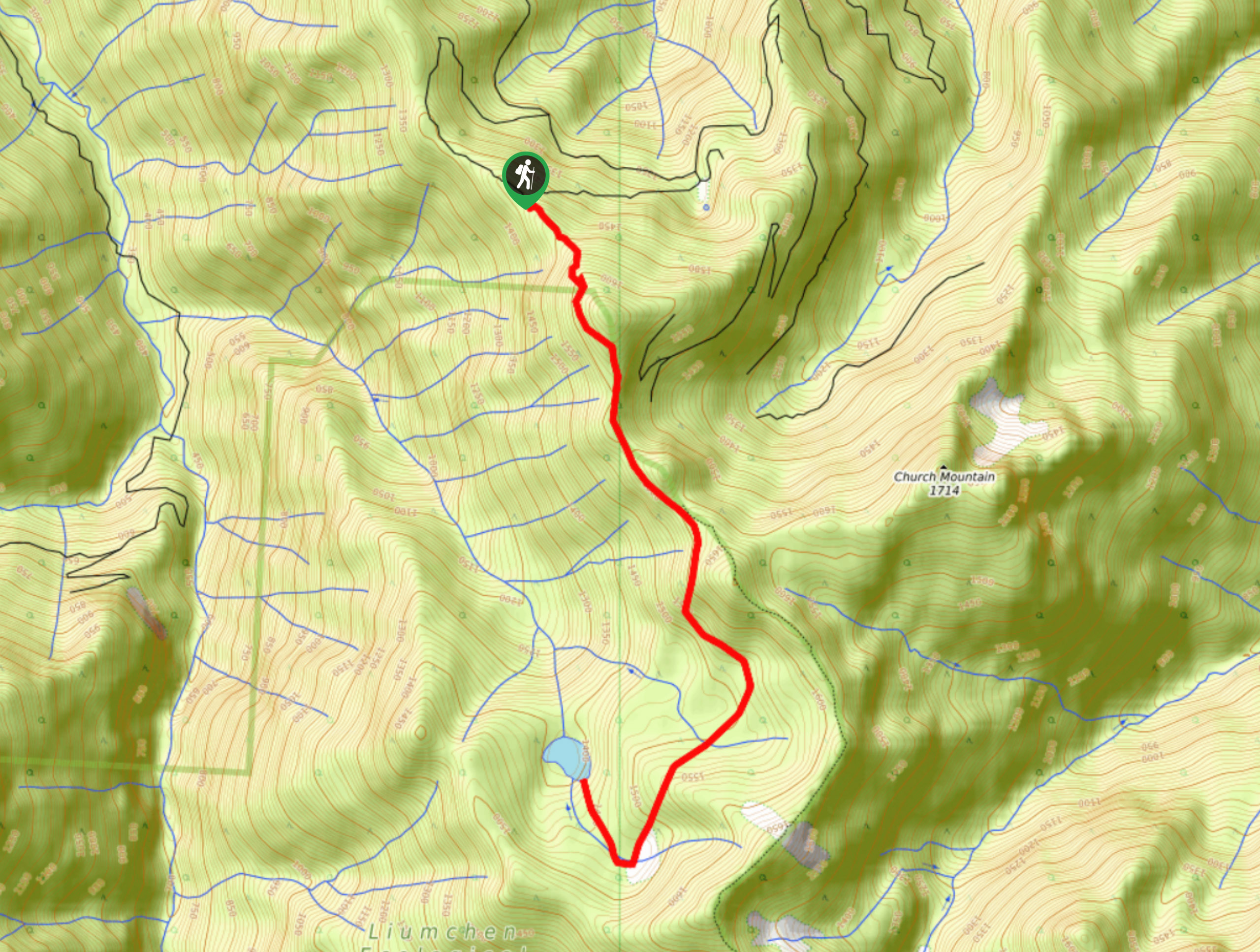 Liumchen Lake Trail Map