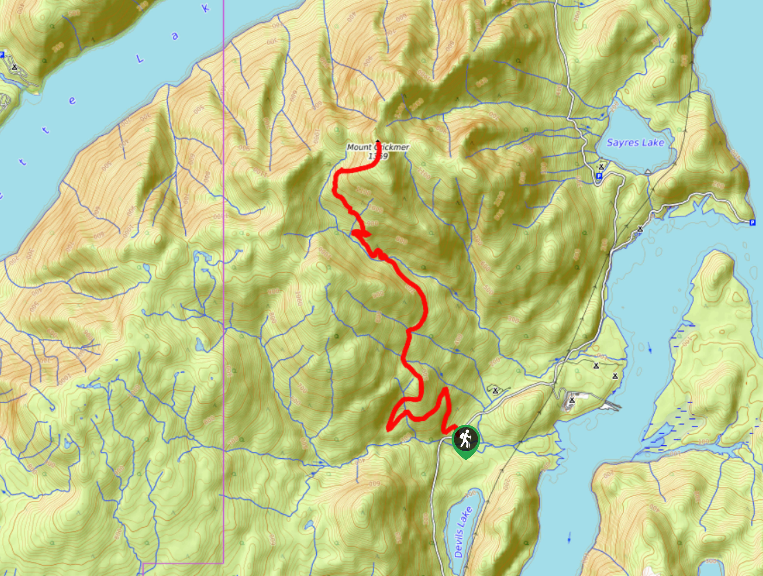 Mount Crickmer Map