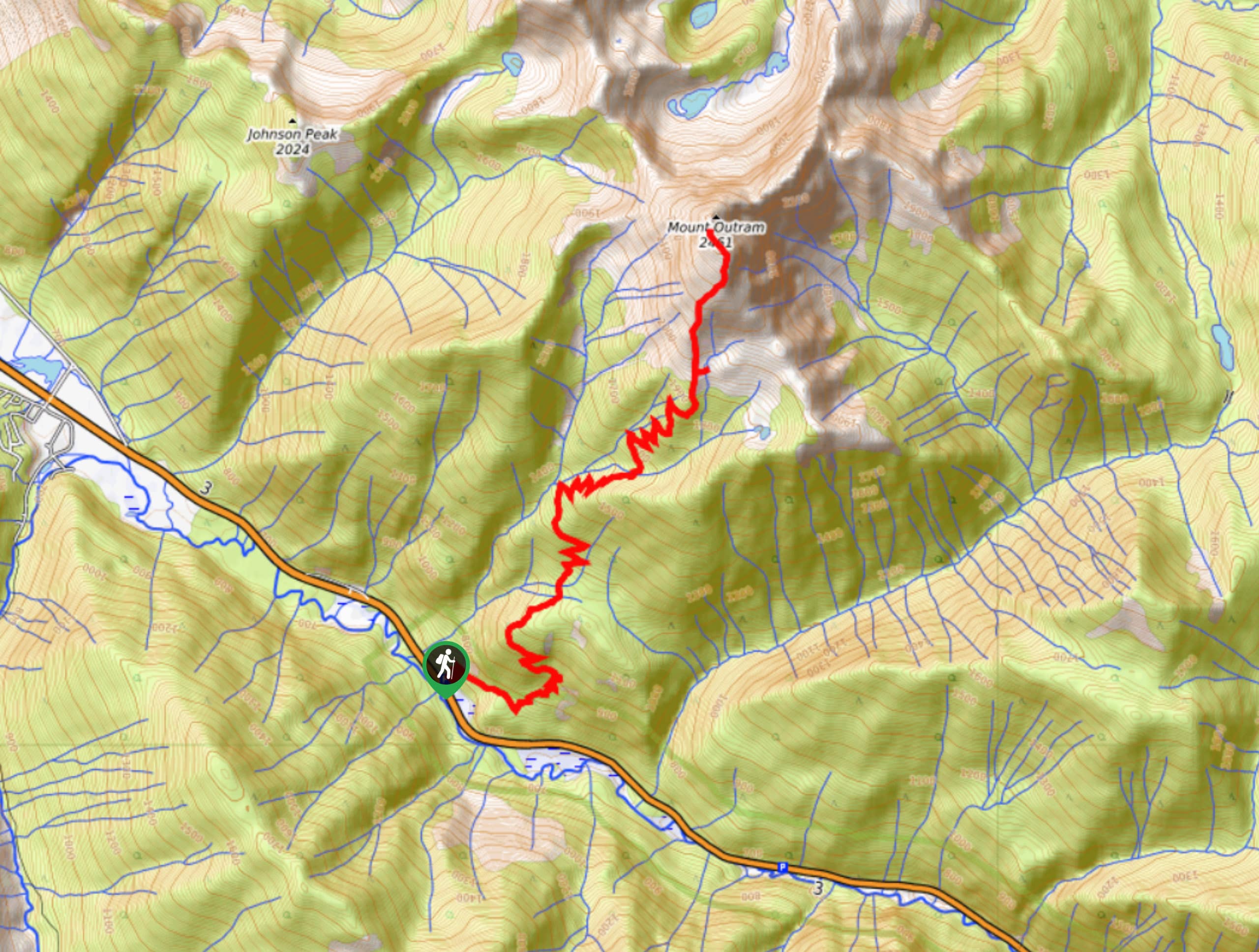 Mount Outram Trail Map