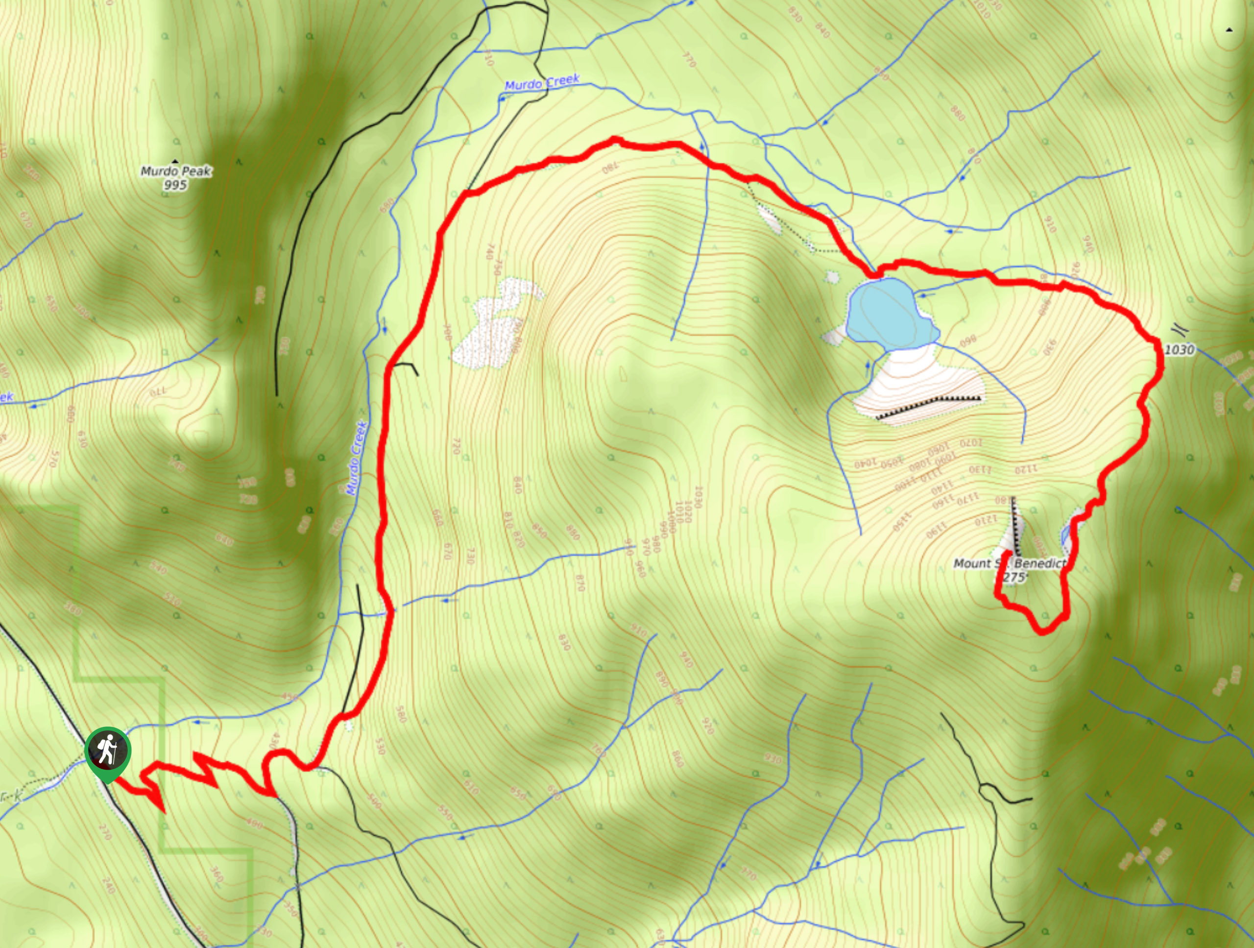 Mount Saint Benedict Trail Map