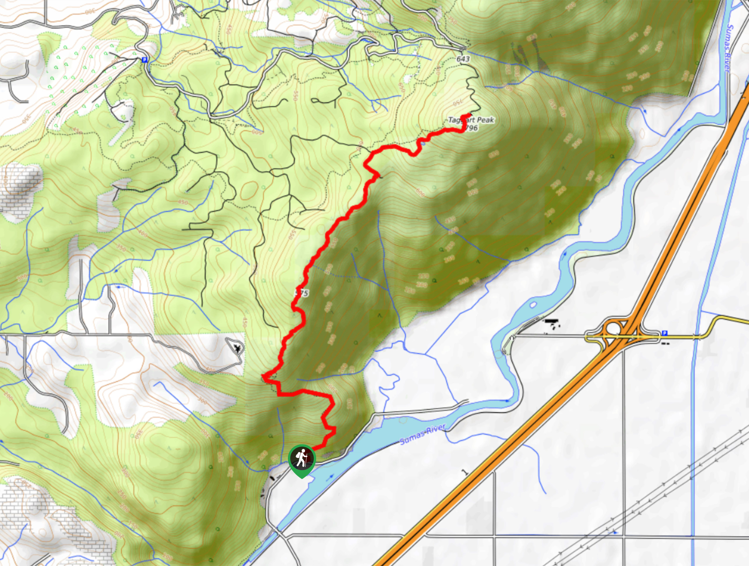 Taggart Peak Map