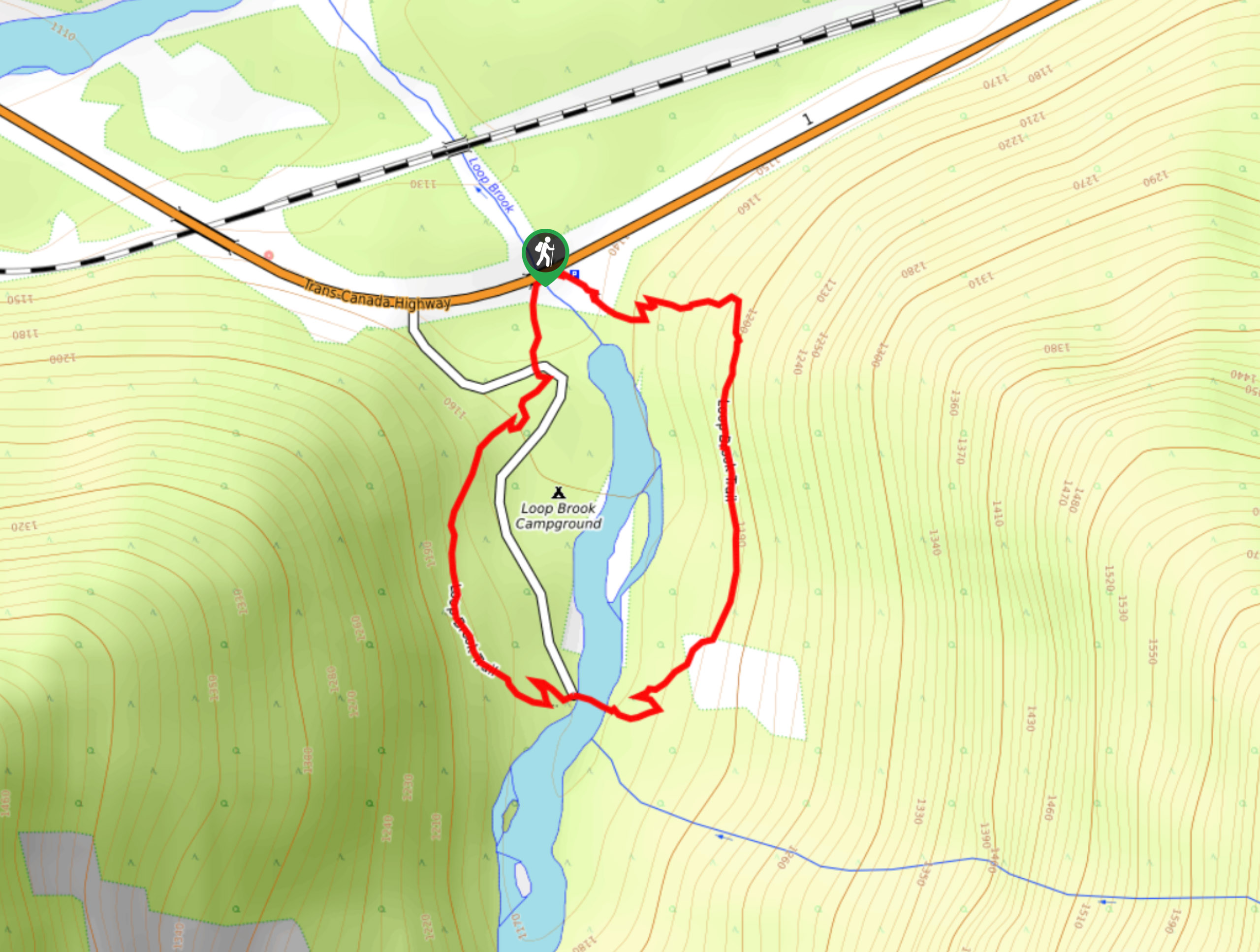 Loop Brook Trail Map