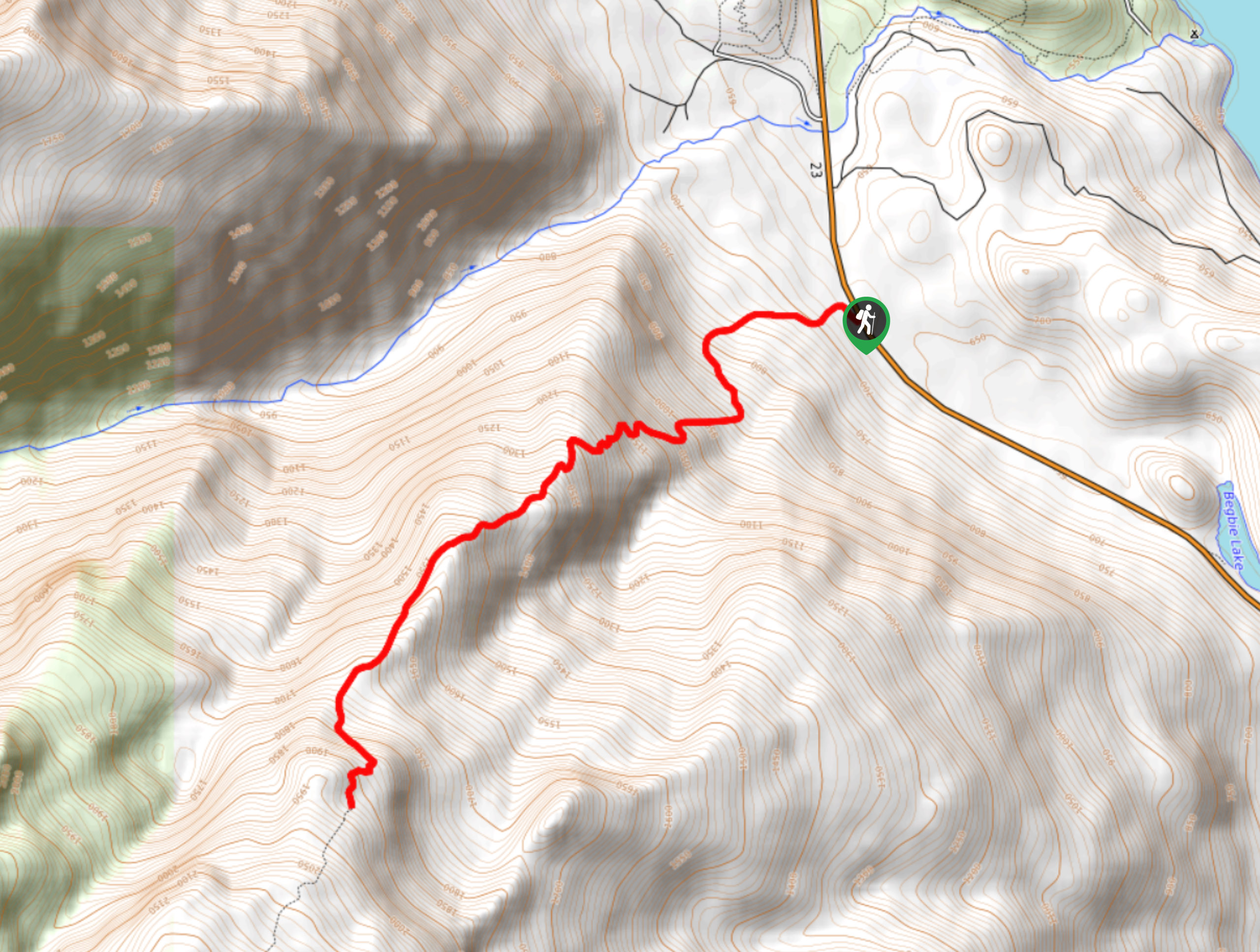 Mount Begbie Trail Map