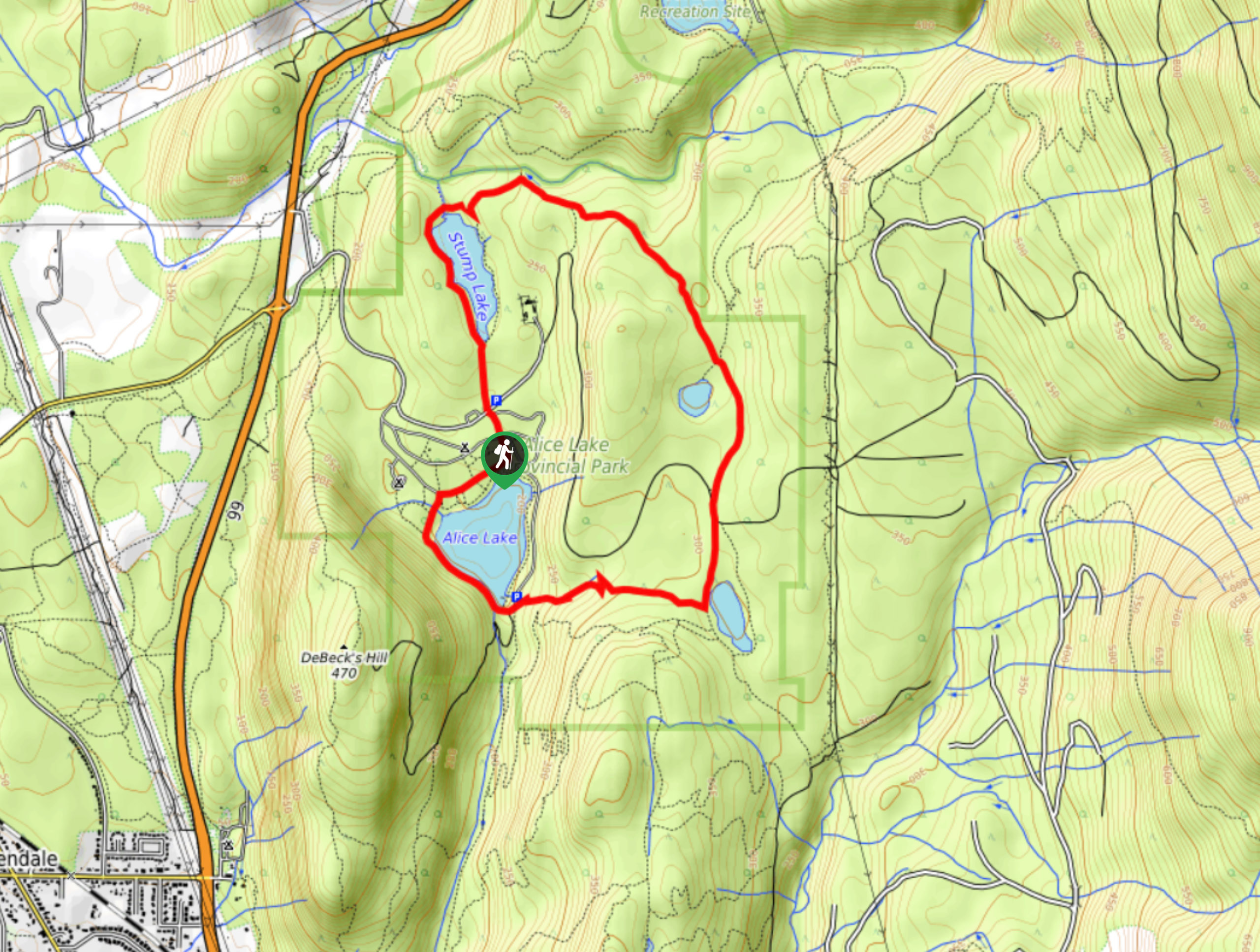 Four Lakes Trail Map