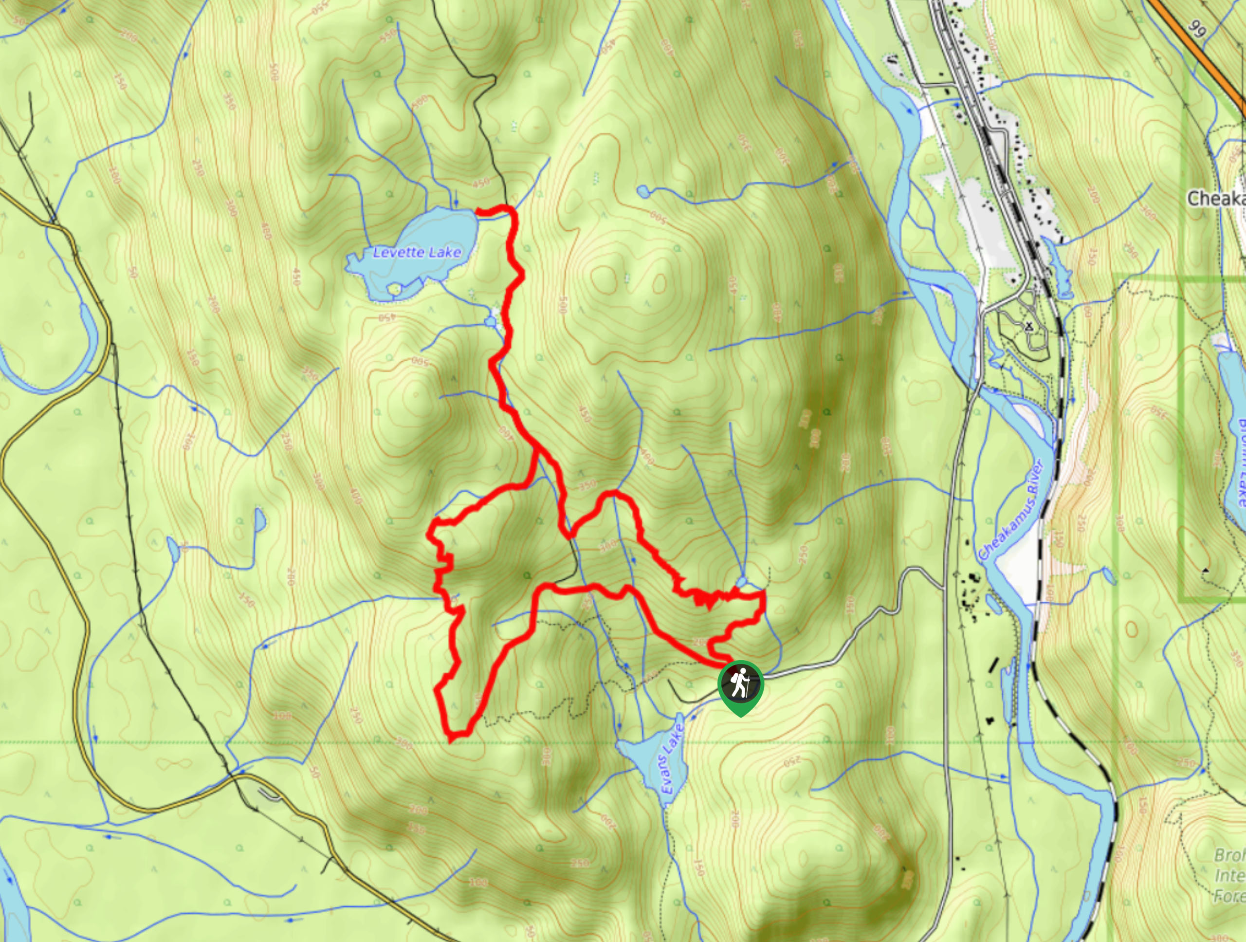 Levette Lake Loop Map