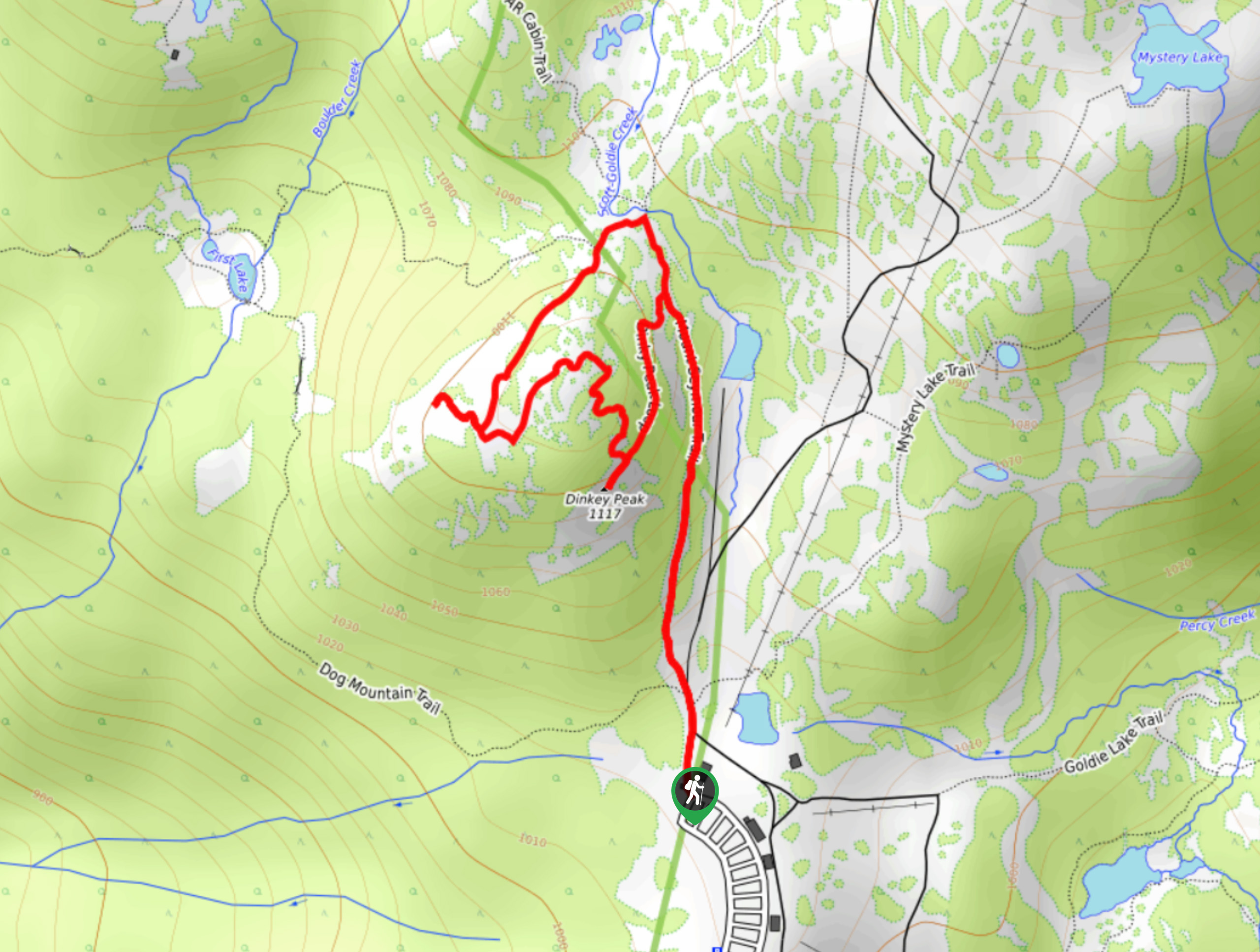 Dinky Peak Trail Map