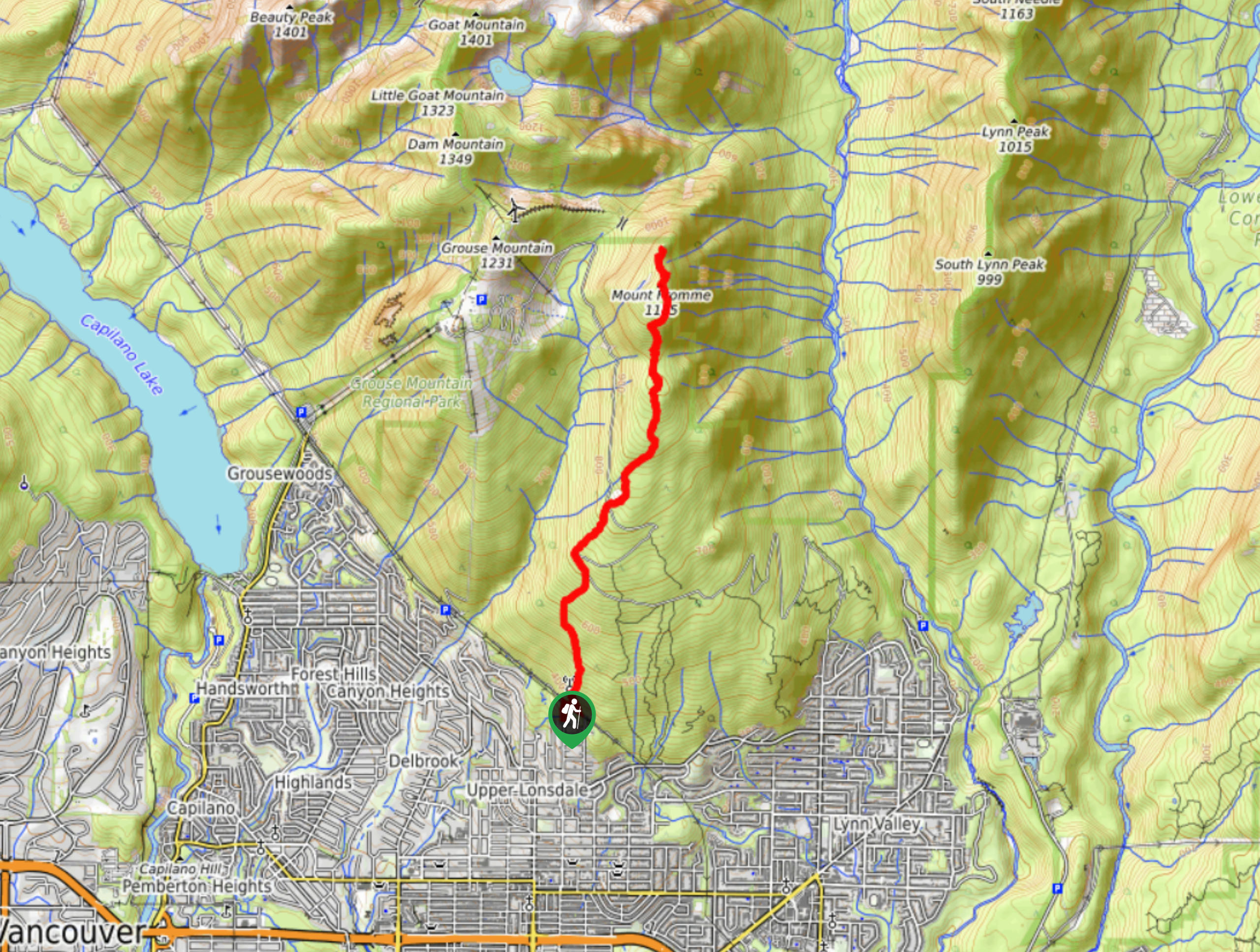 Mount Fromme Trail Map
