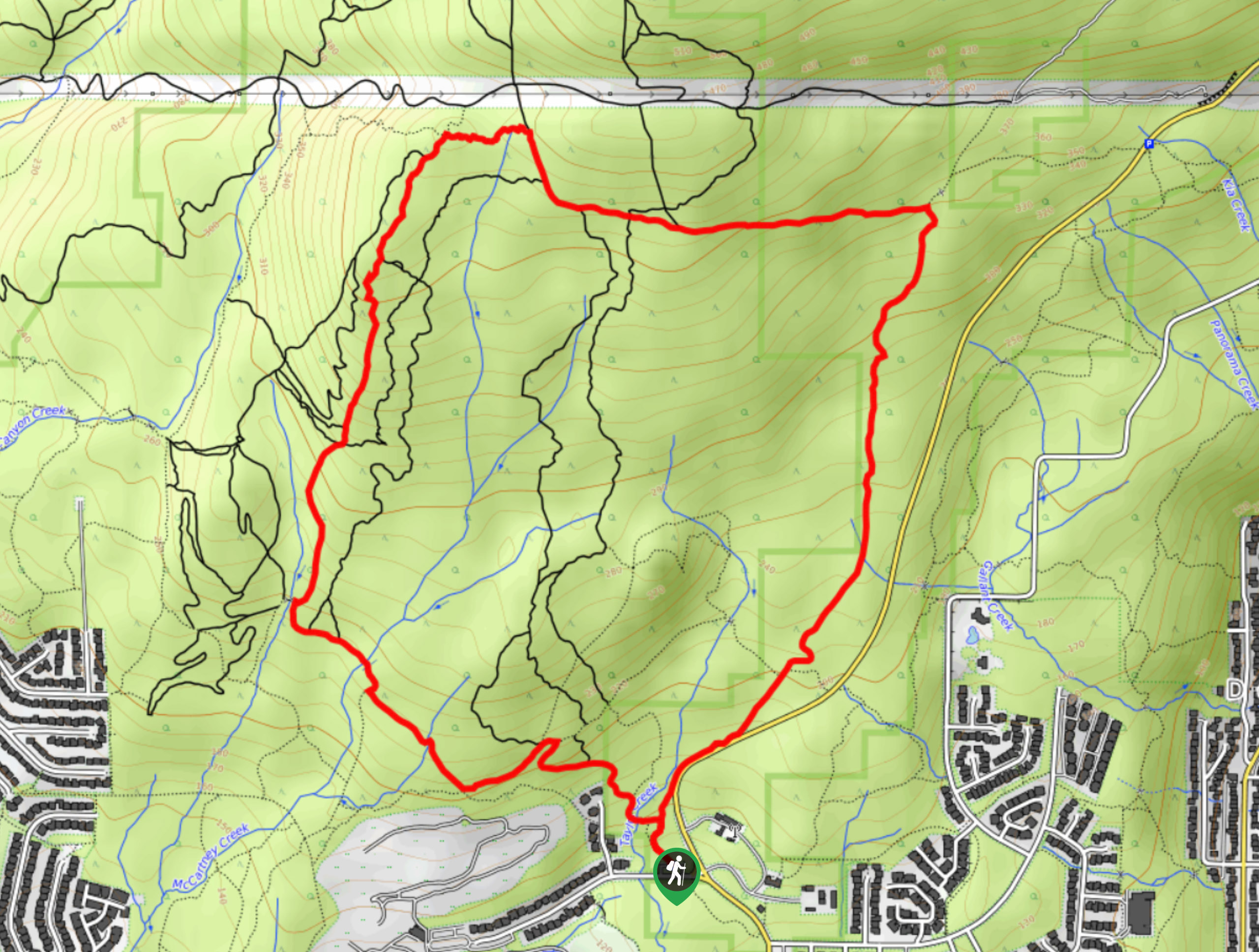 Old Buck and Bridle Trail Loop Map