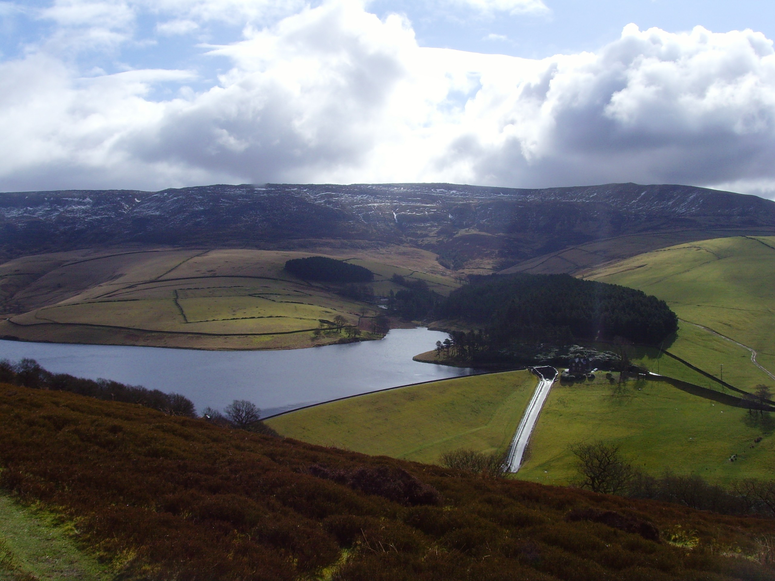 Kinder reservoir from above