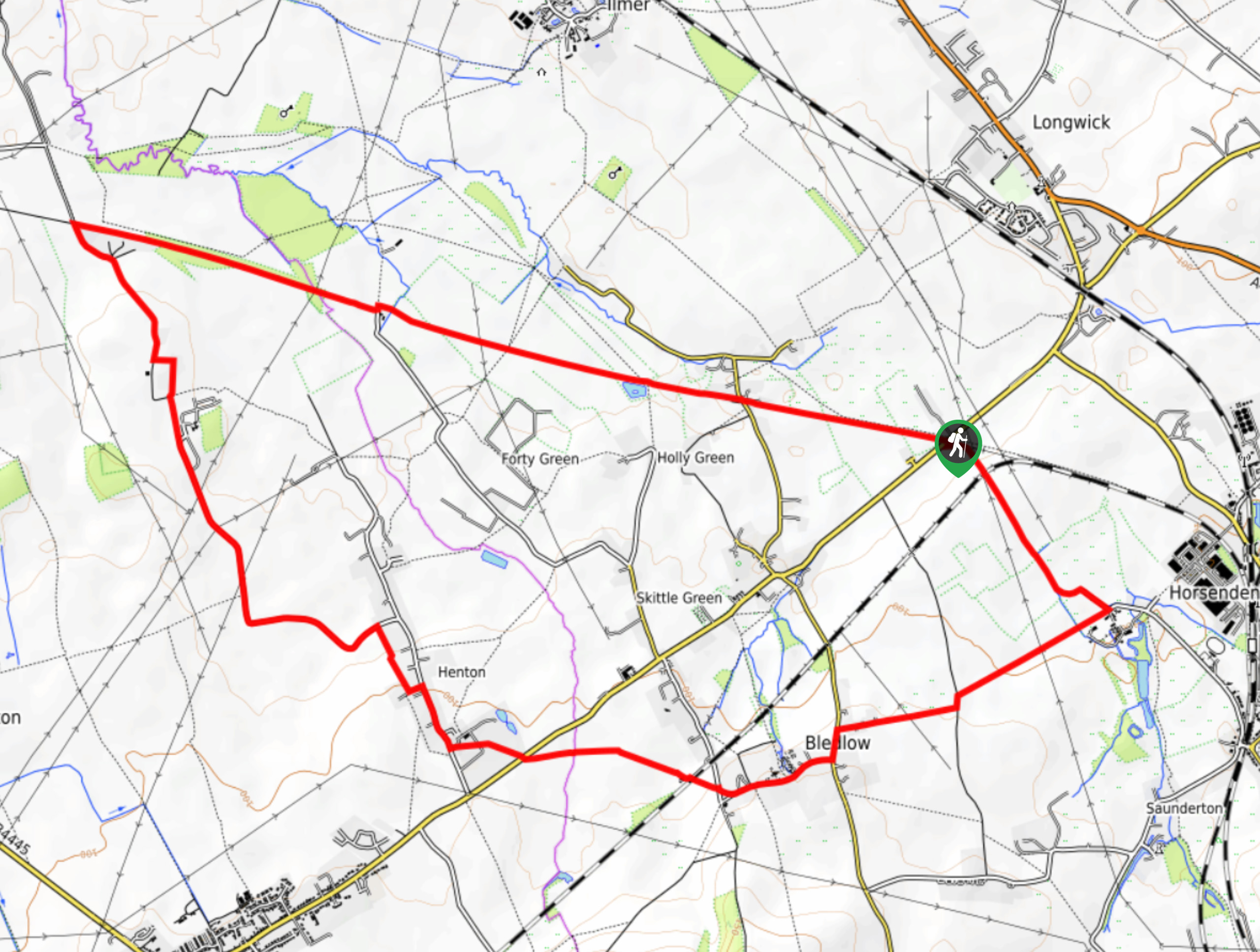 Phoenix Trail, Henton and Bledlow Walk Map
