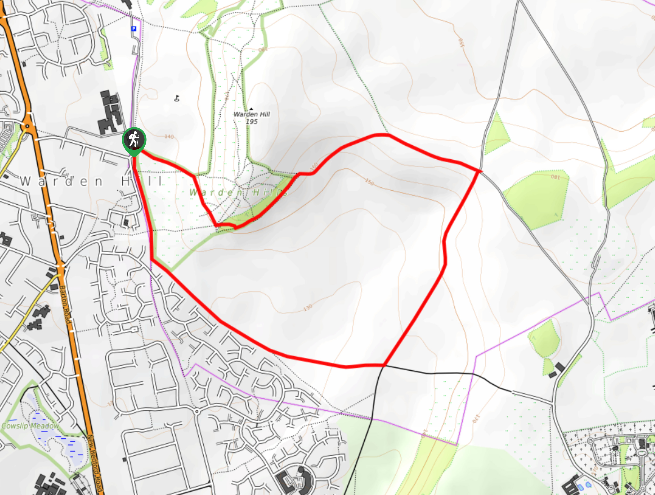 Warden Hills Circular Walk Map