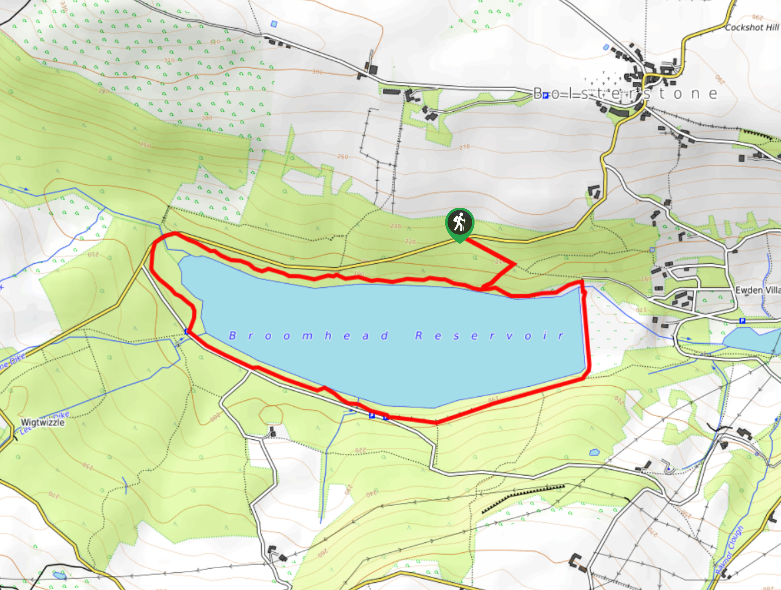 Broomhead Reservoir Circular Map