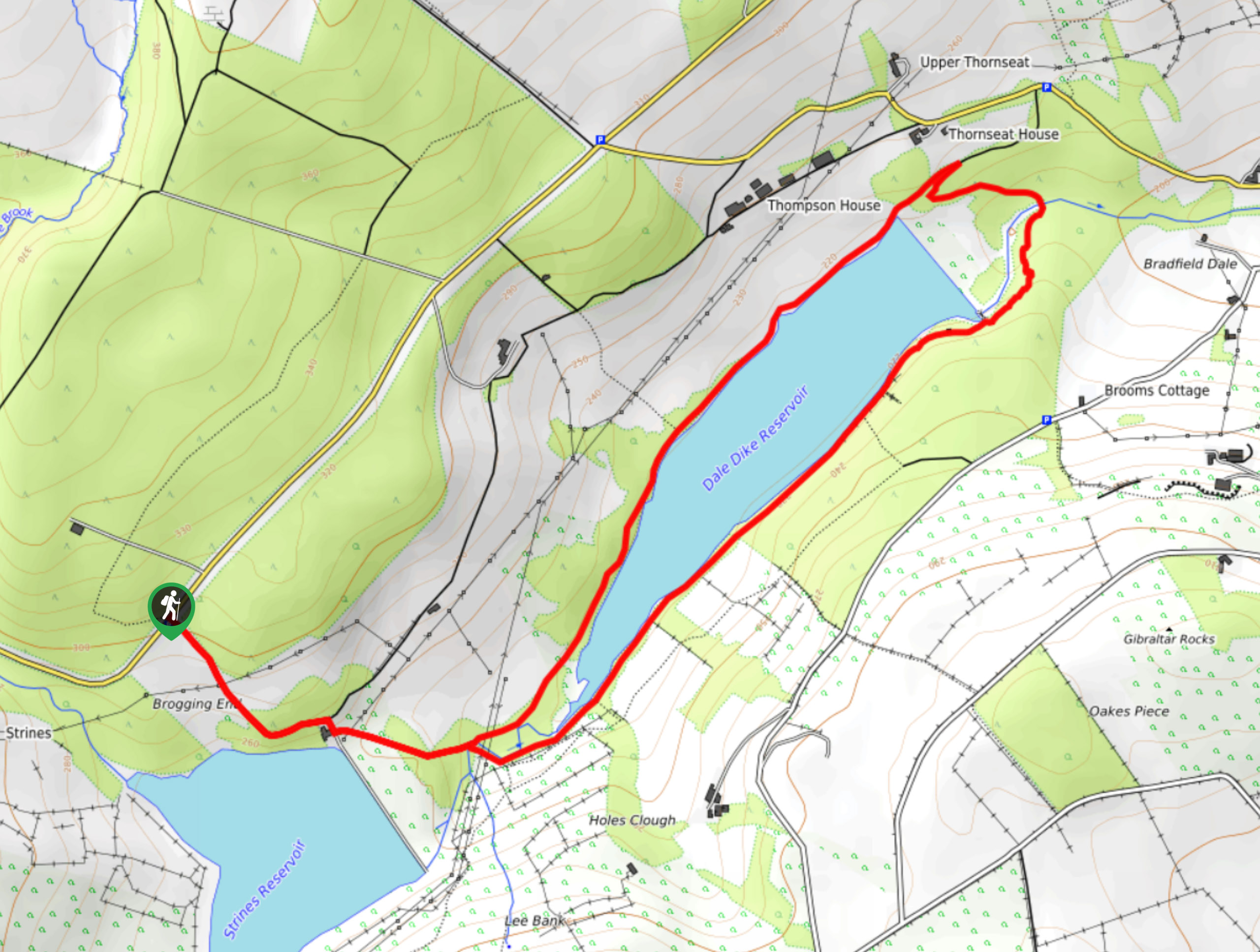 Dale Dike Reservoir Walk Map