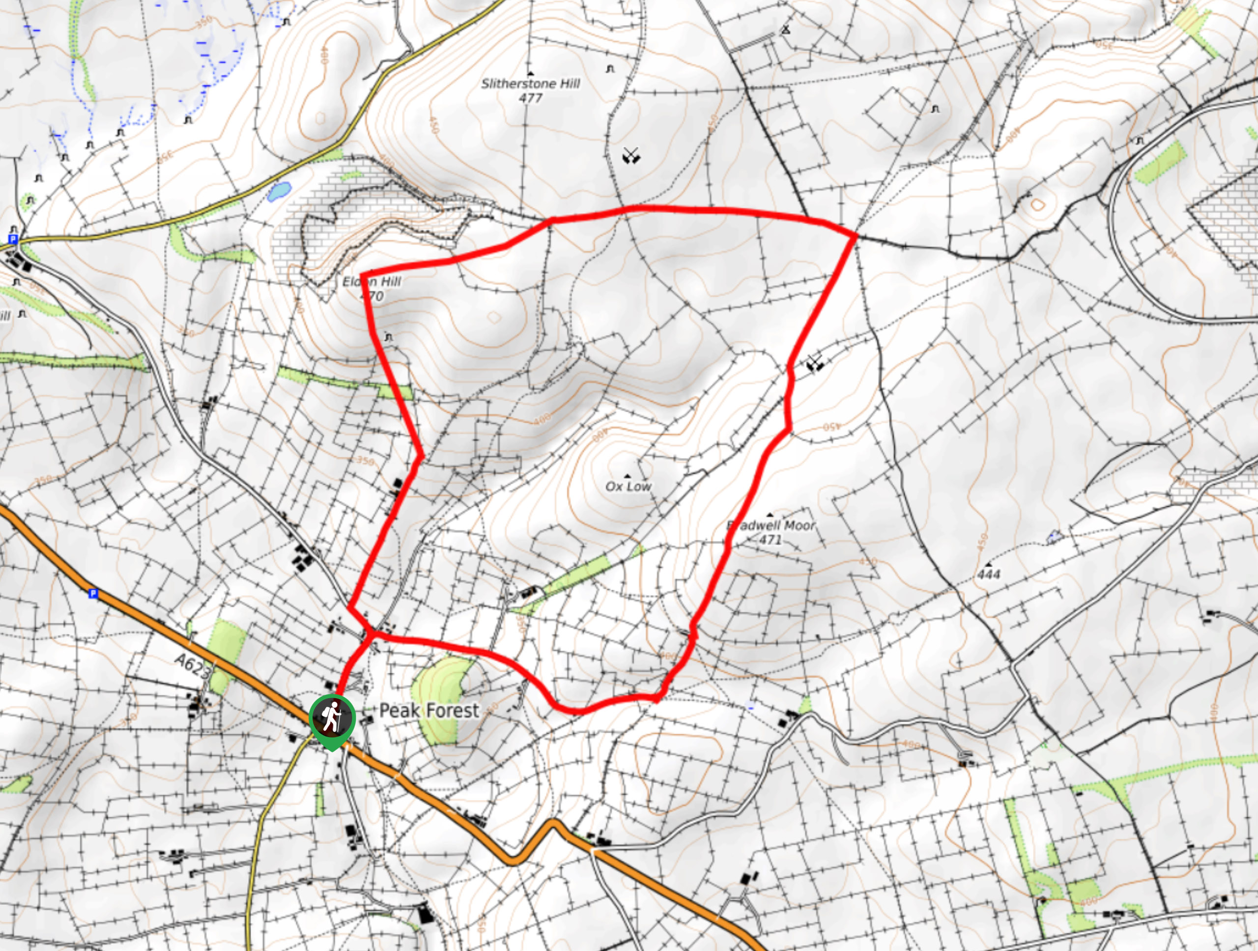 Eldon Hole Walk Map