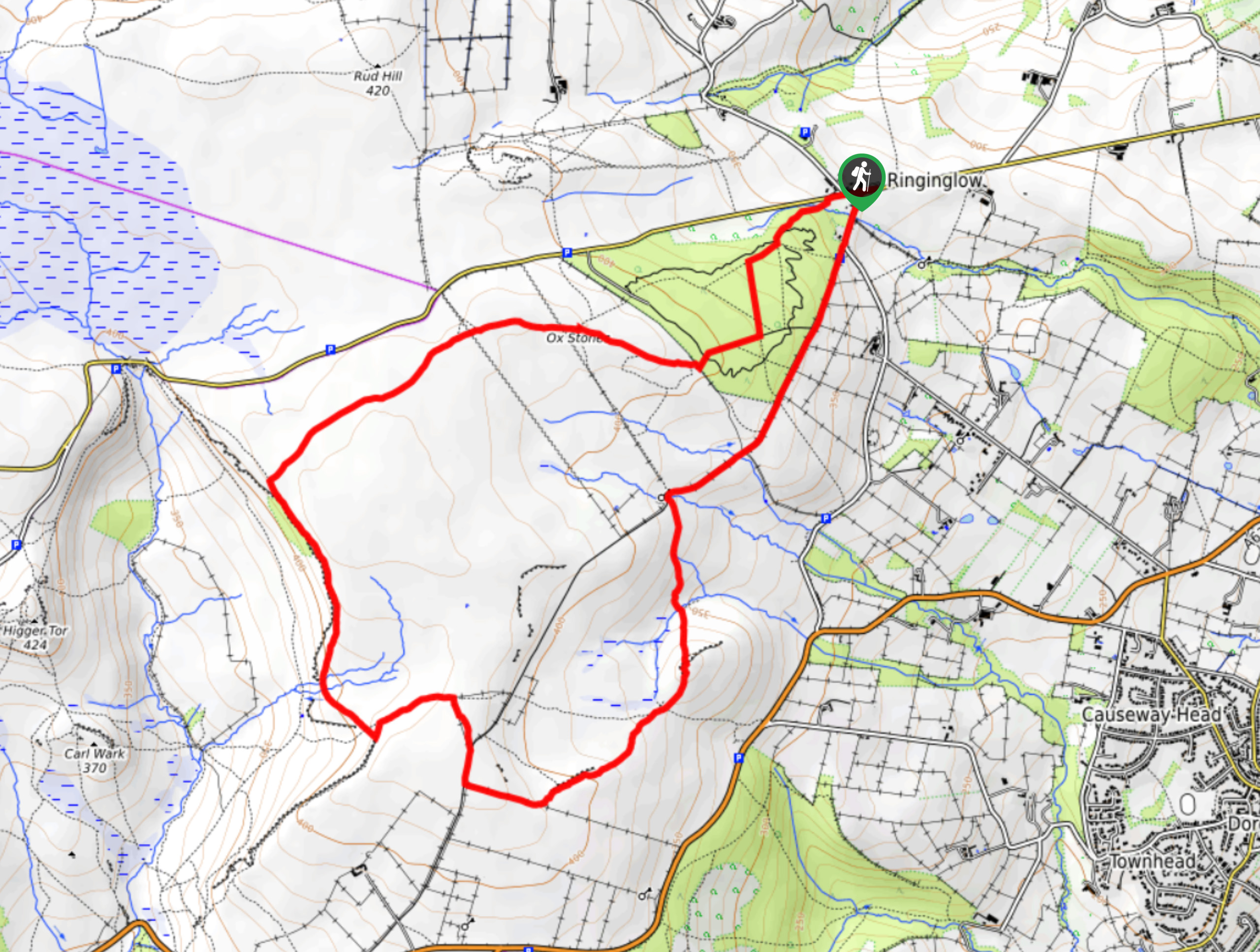 Lady Canning’s Plantation and Burbage Moor Walk Map