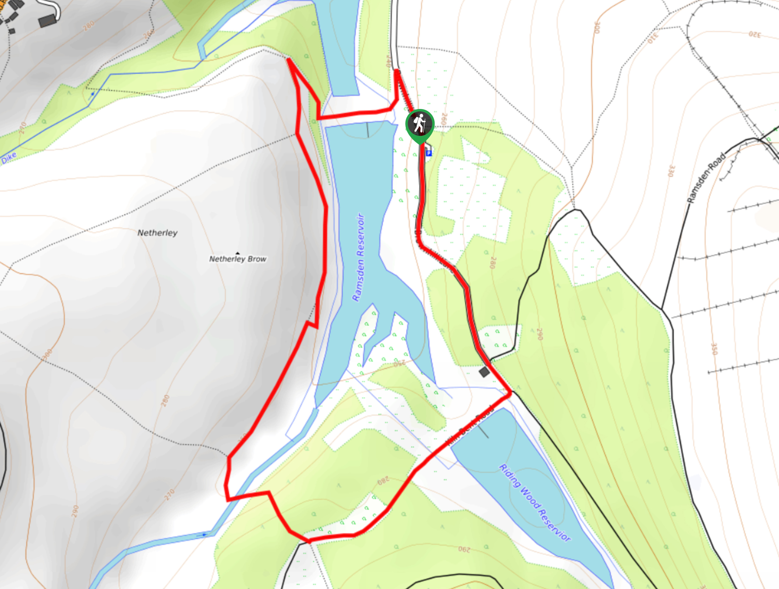 Ramsden Reservoir Circular Map