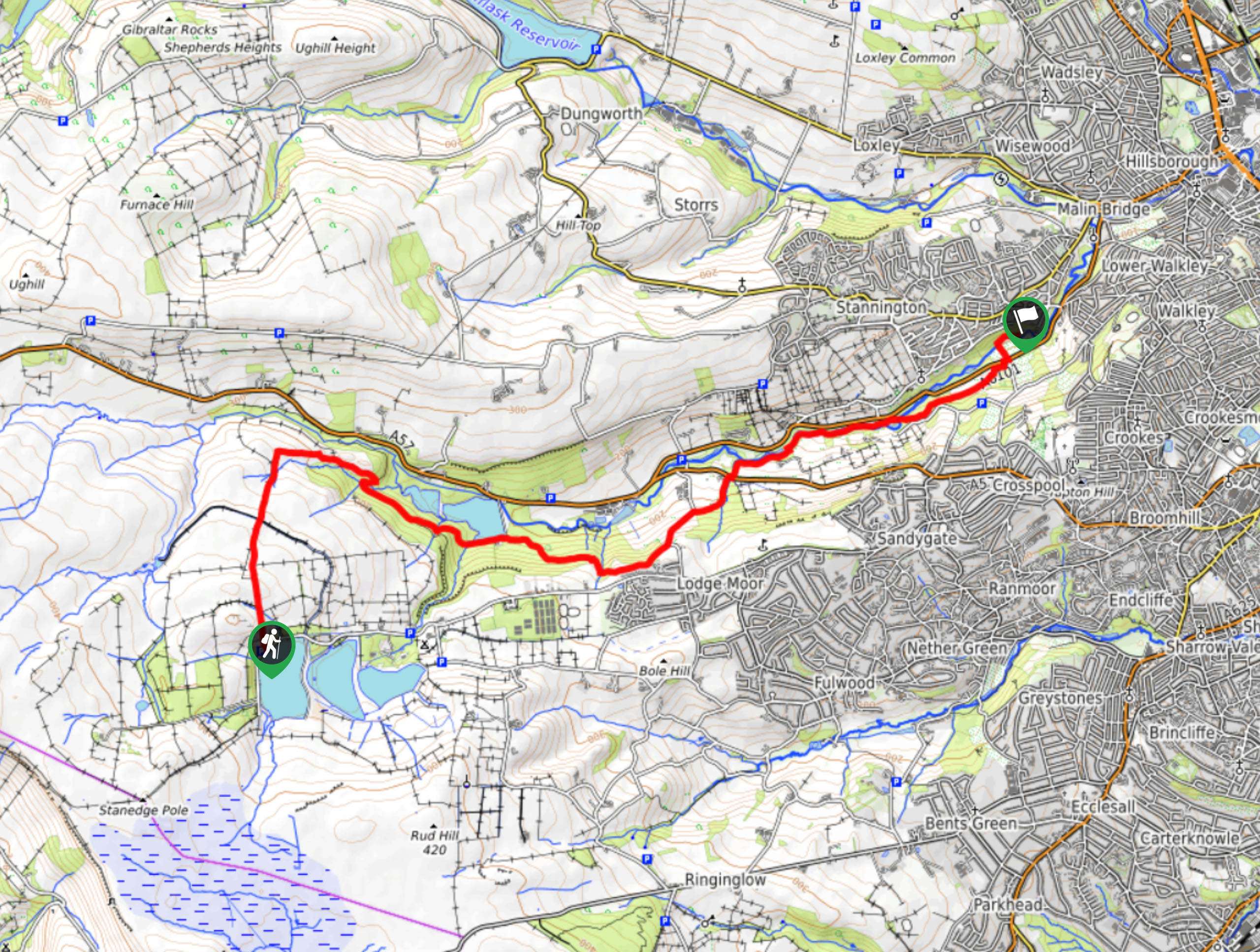 Rivelin Valley Nature Trail Map