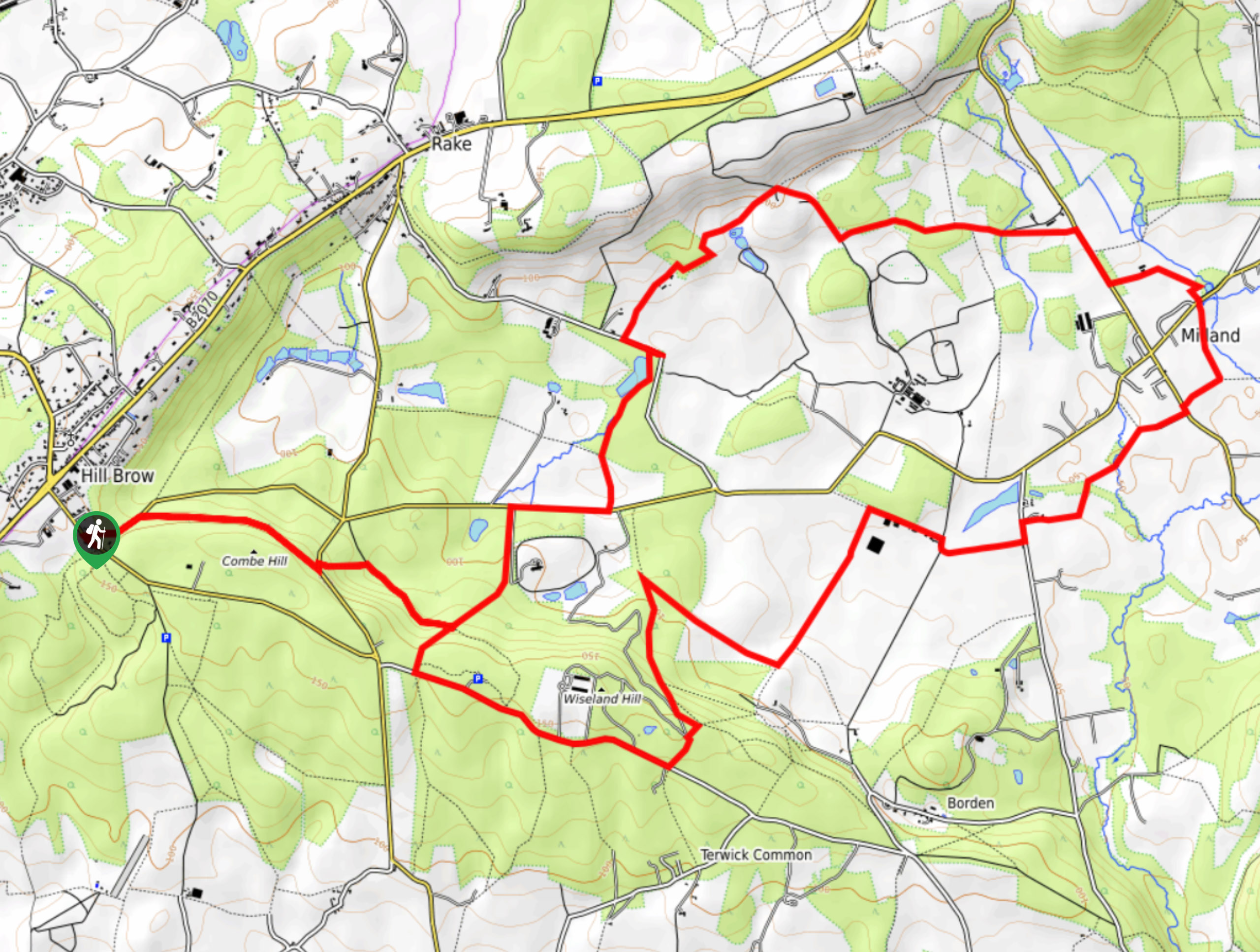Liss and Milland Walk Map