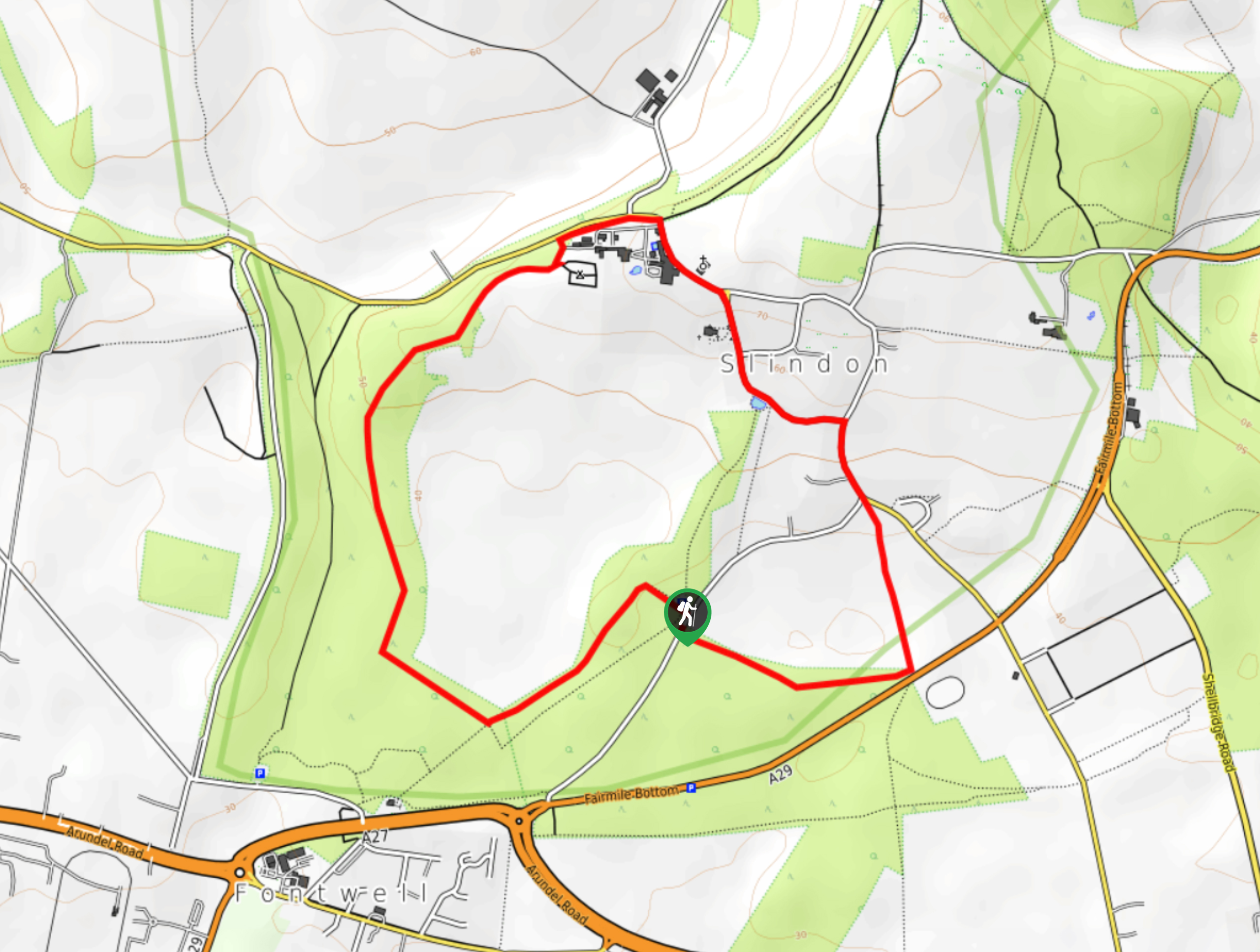 Slindon Park Circular Walk Map