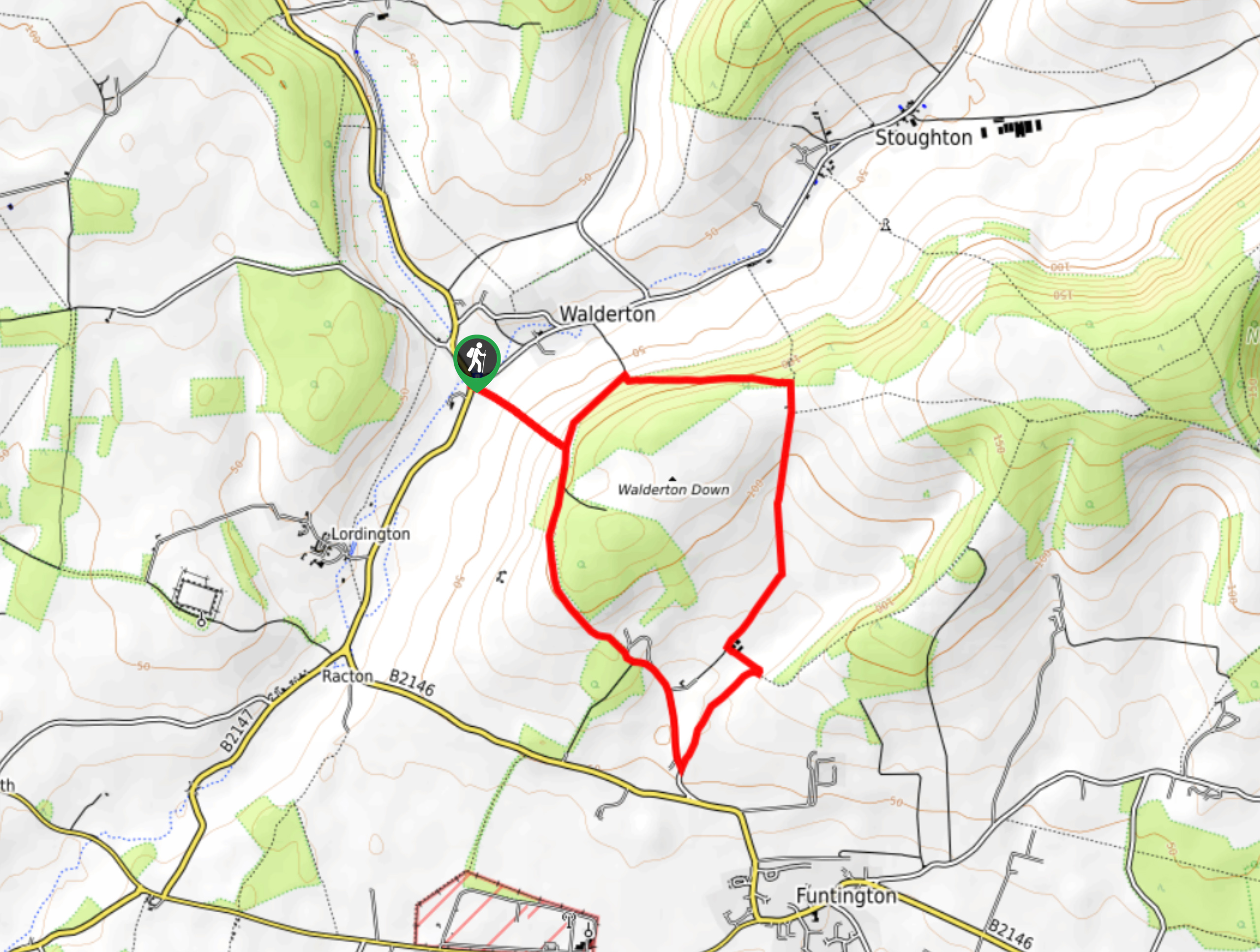 Walderton and Adsdean Circular Walk Map