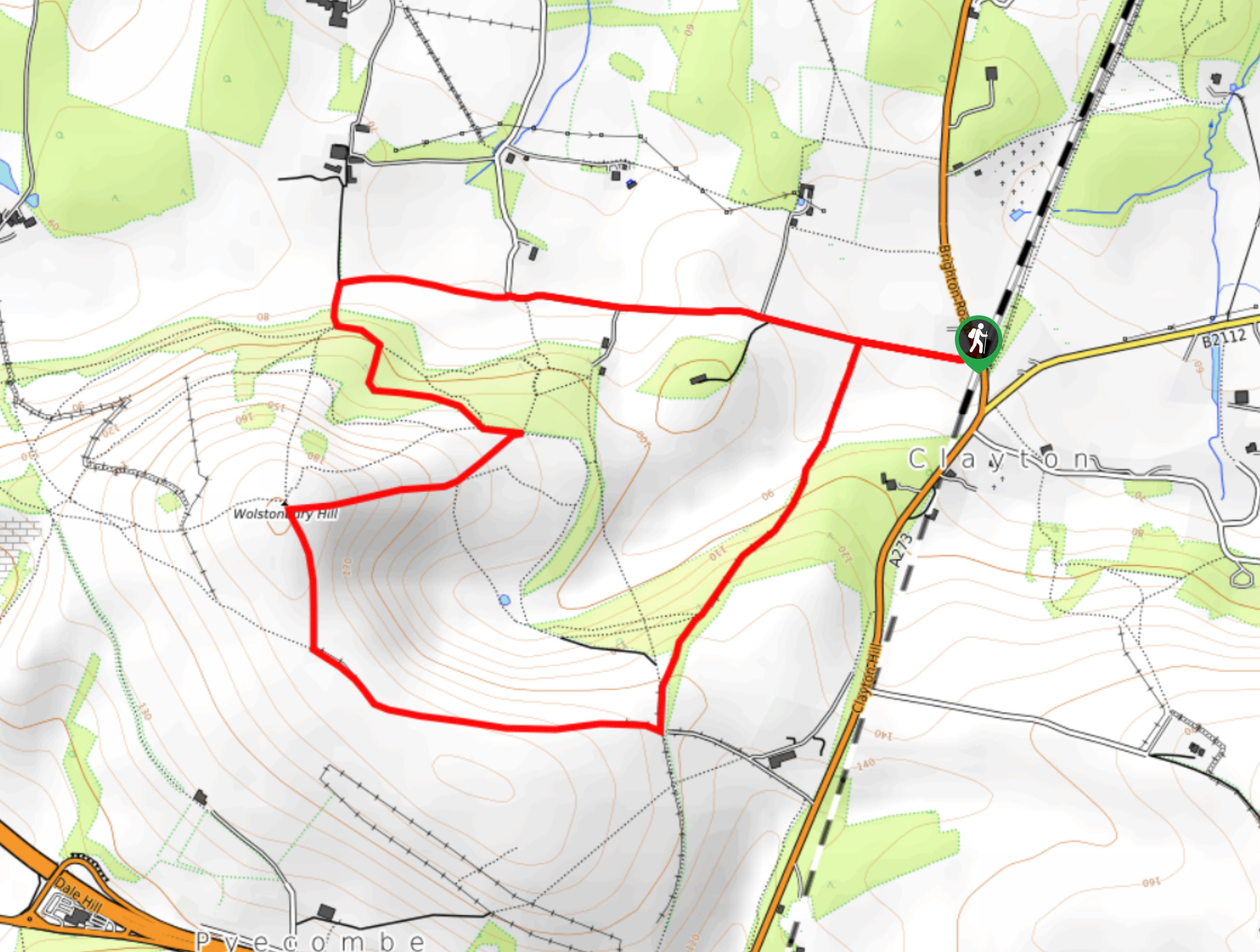 Wolstonbury Hill Walk Map