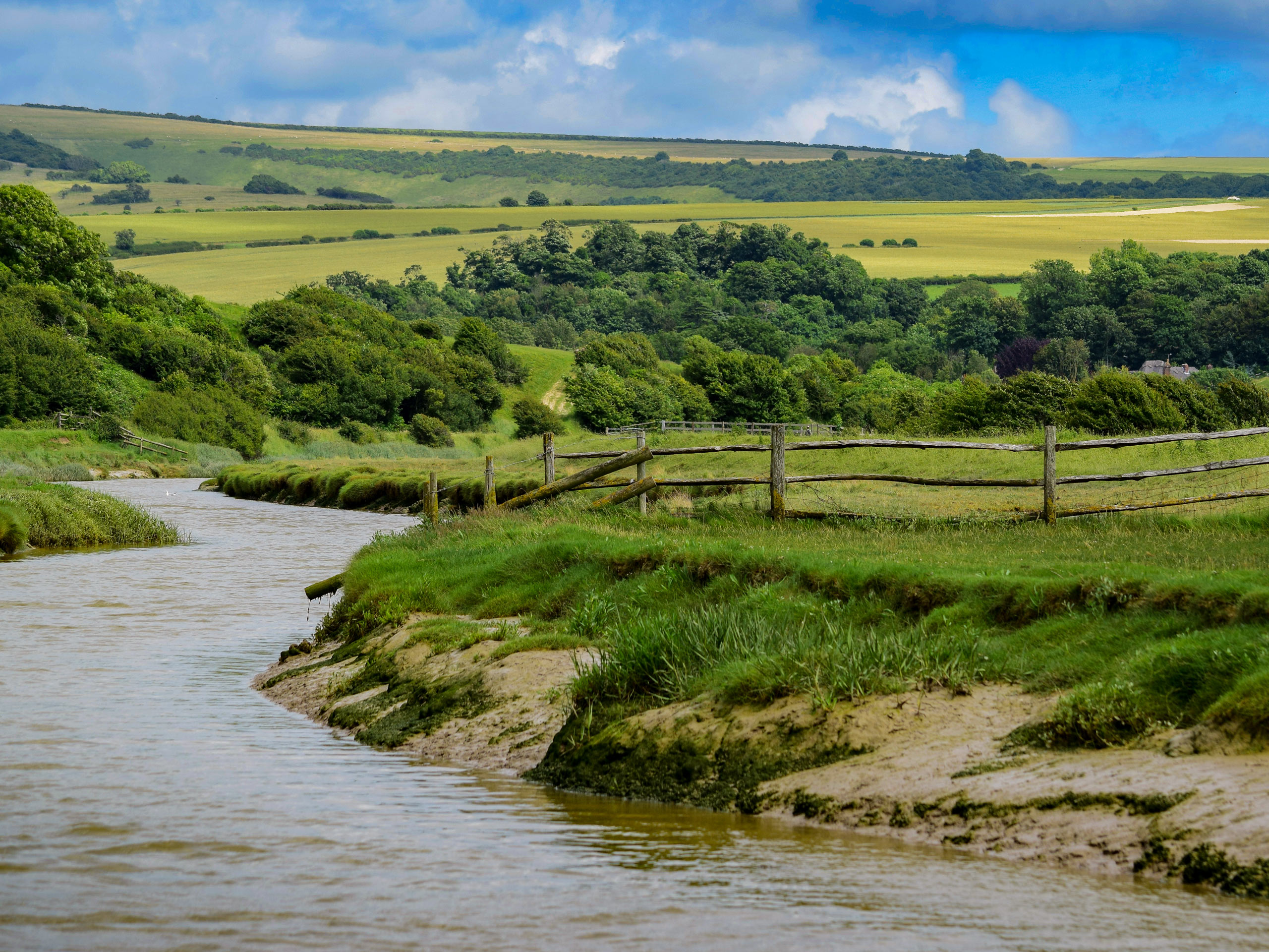 River Cuckmere Walk East Susse South Downs UK