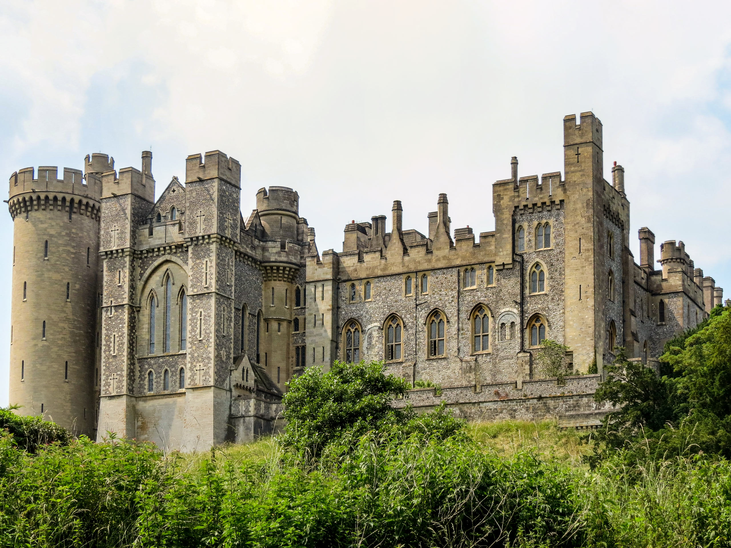 Castle Lane Amberley ancient Arundel castle UK