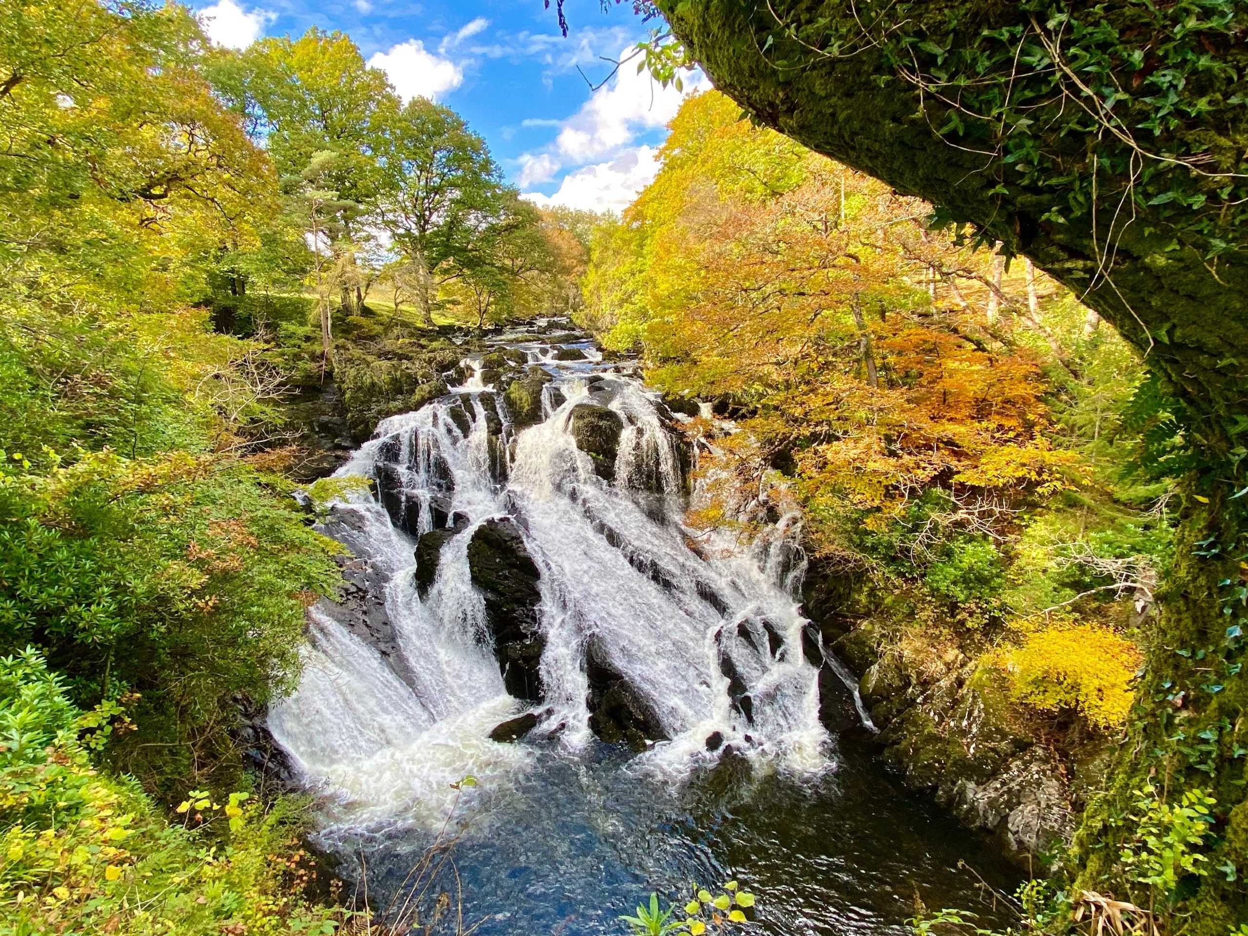 WATERFALL IN SNOWDONIA NATIONAL FOREST