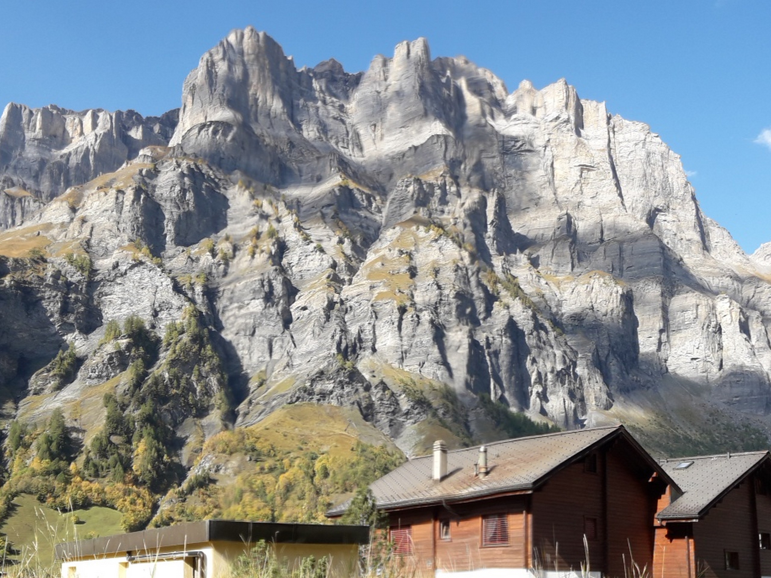 Mountains surrounding the Thermal Canyon Walk route in Switzerland