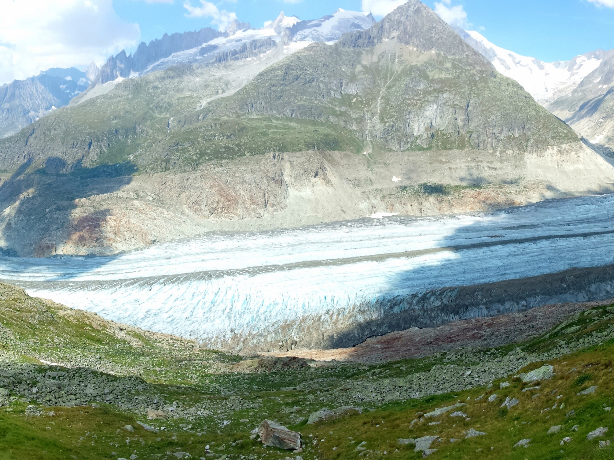 Sunny day over the Altesch Glacier