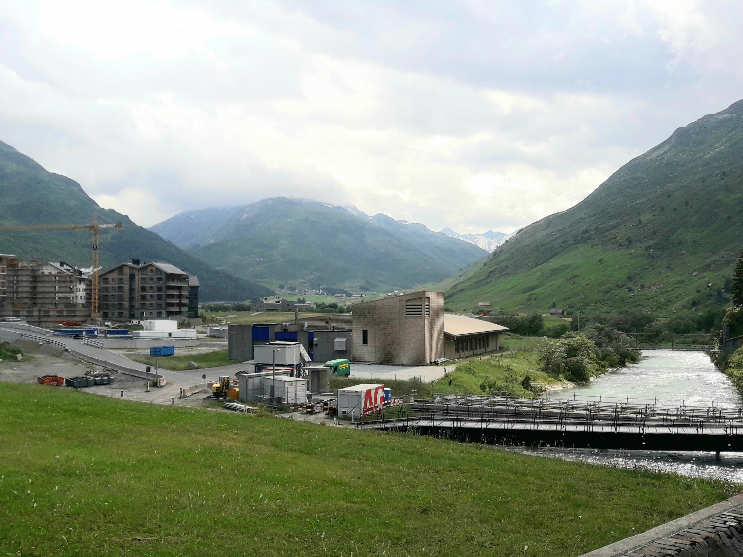 Valley seen from Andermatt to Goschenen walk