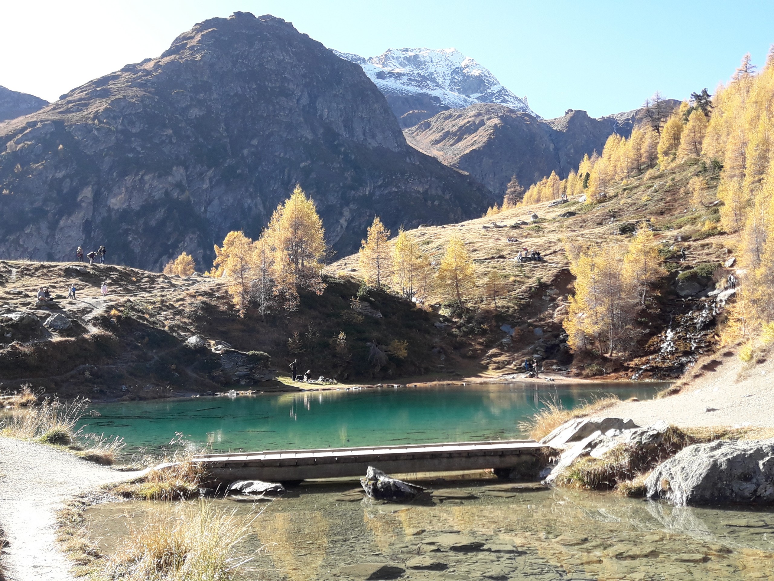 Approaching Lac Bleu in Switzerland