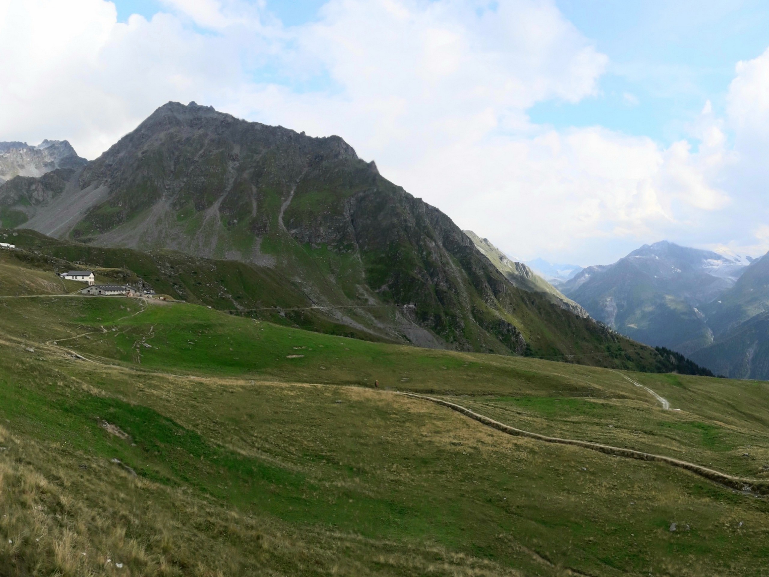 Cloudy day in Swiss Alps