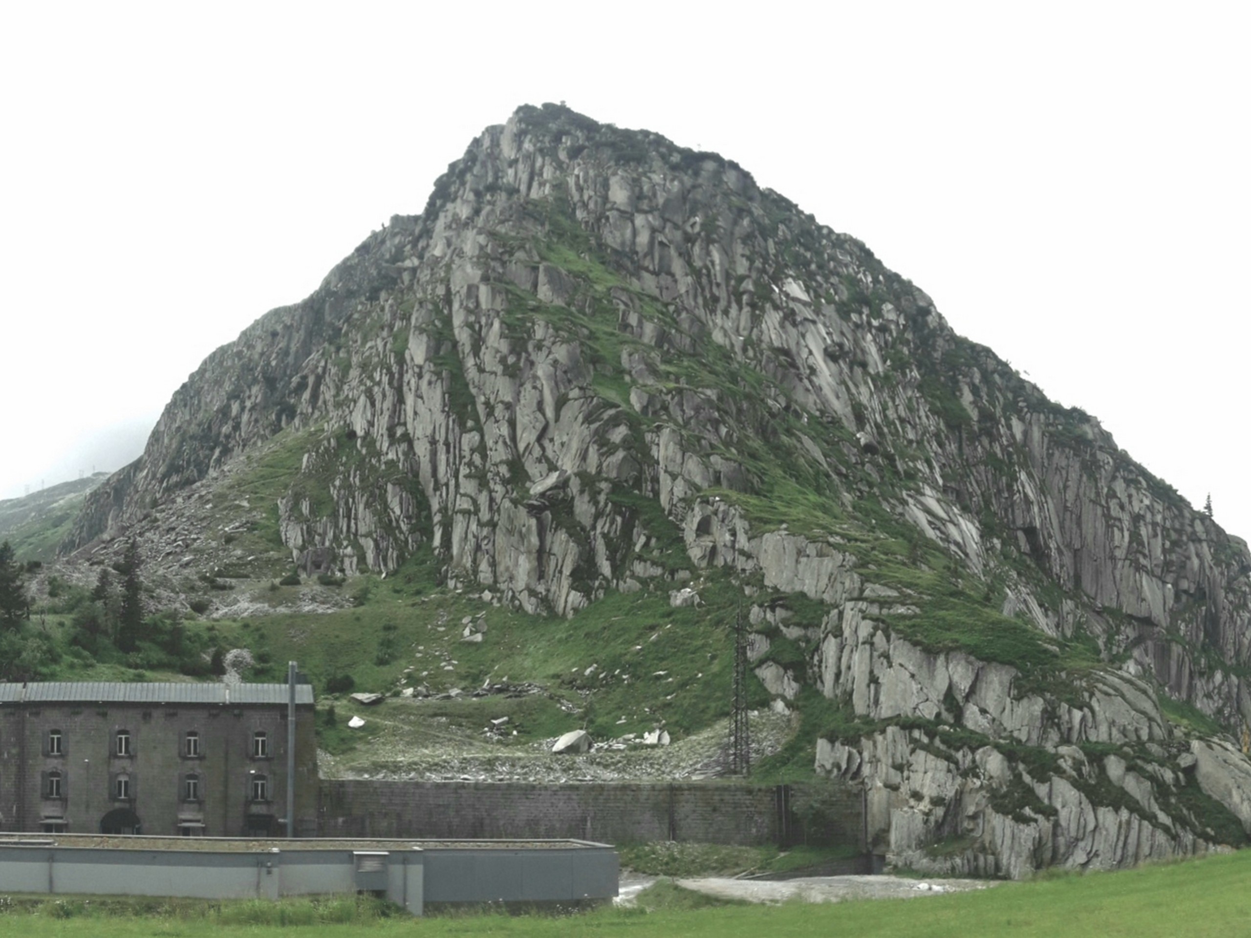 Lone mountain near the route from Andermatt to Goschenen