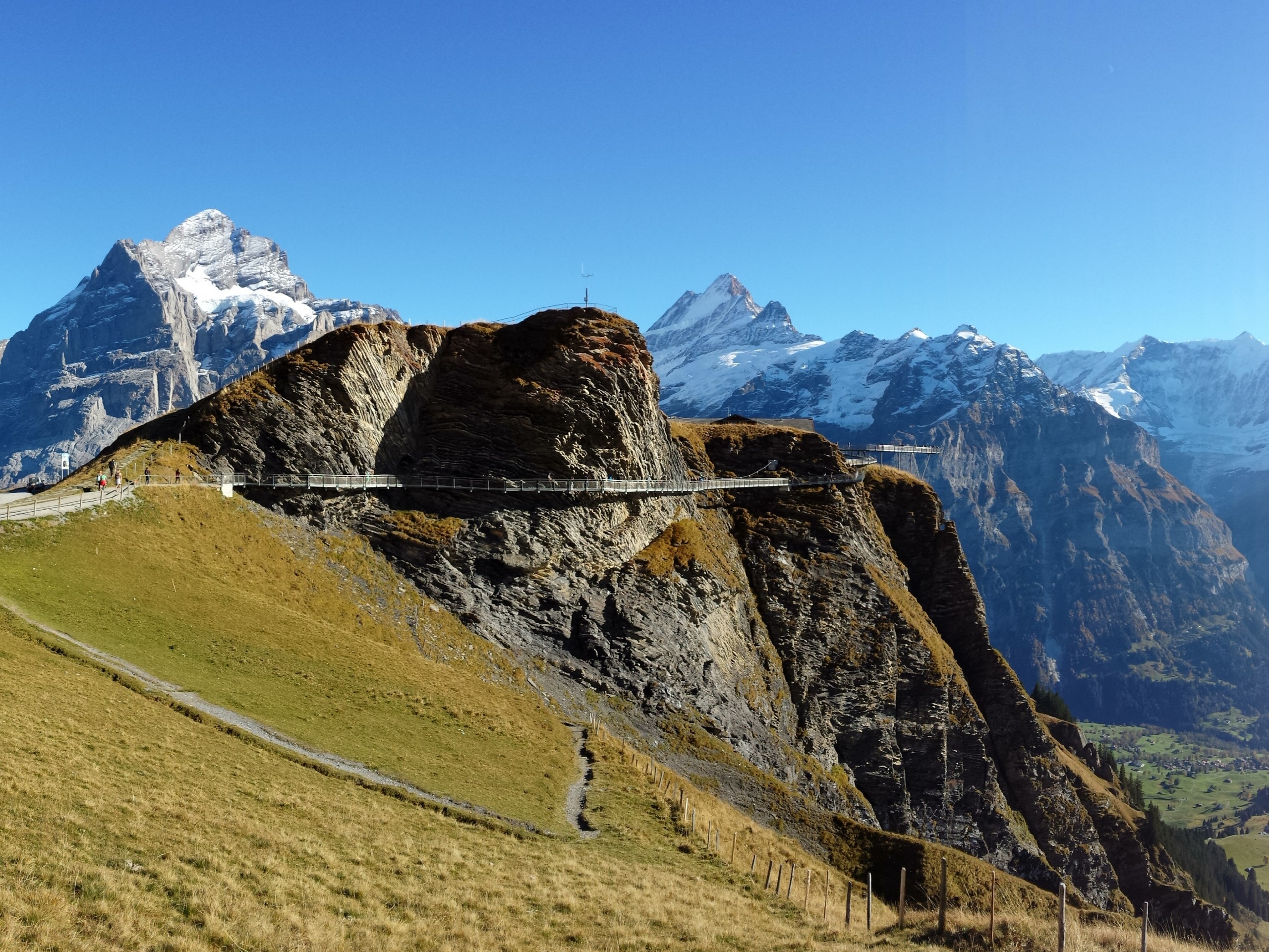 Walking route in Swiss Alps