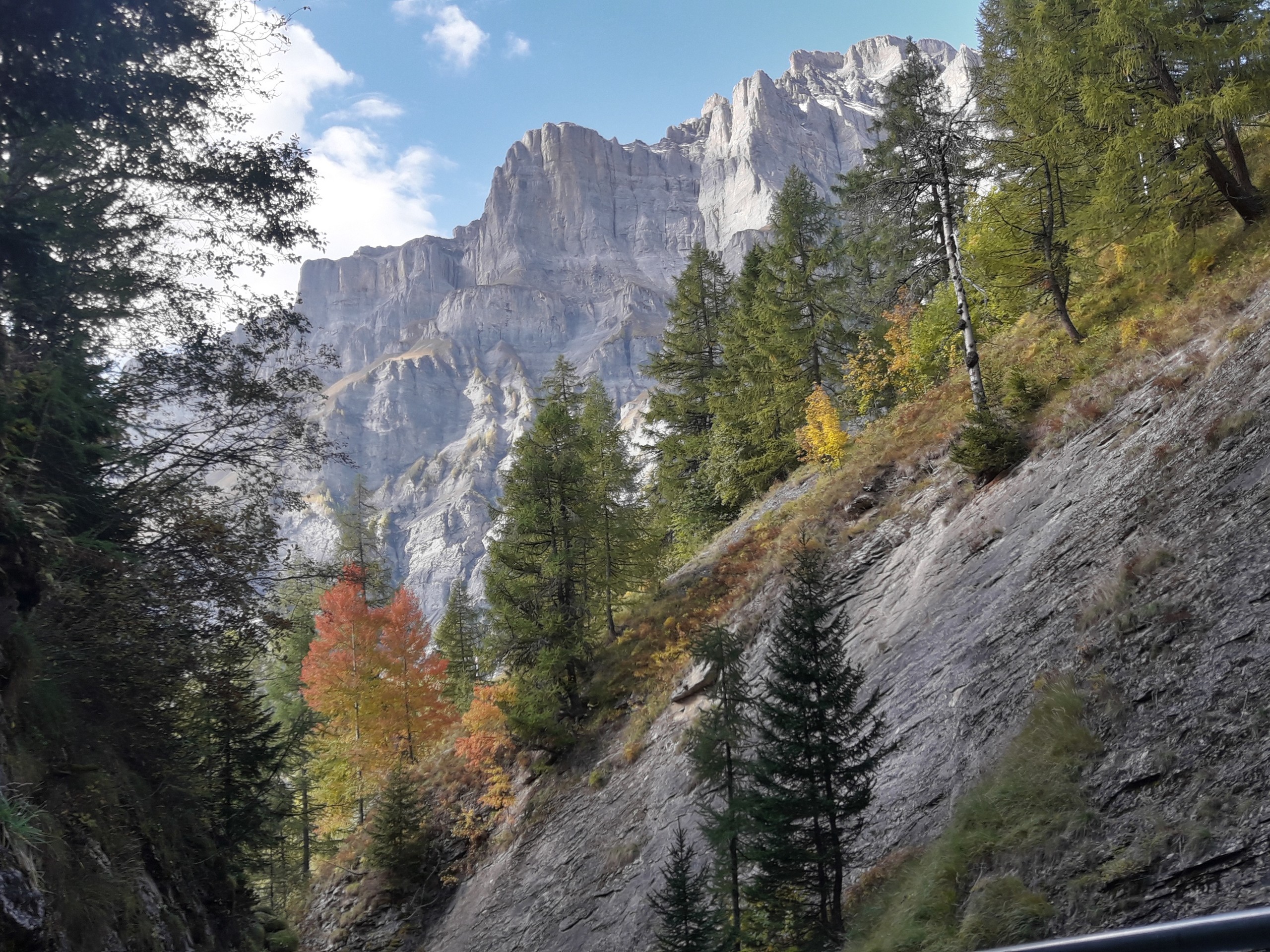 Steep canyon walls