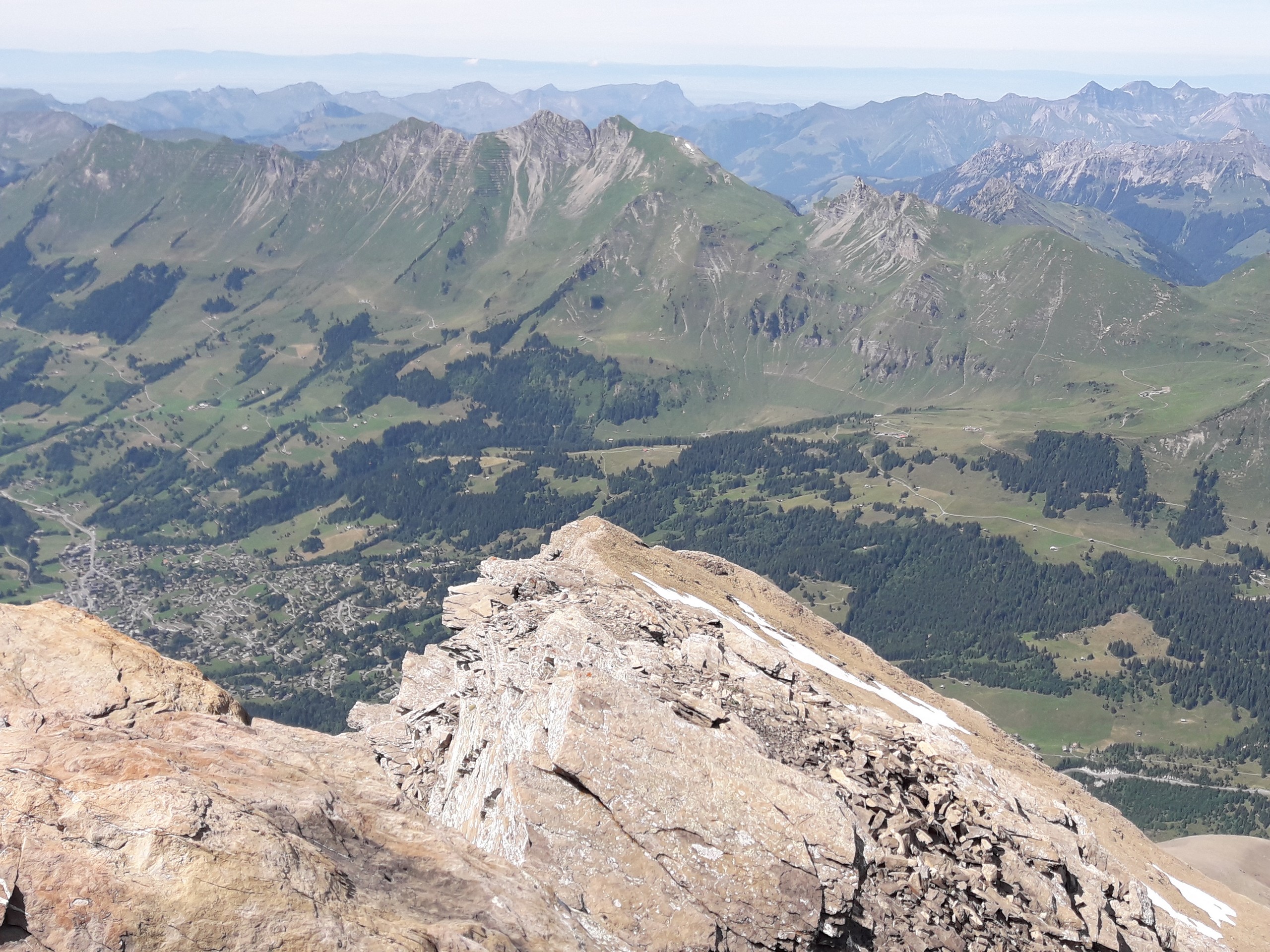 Rocky peaks surrounding Quille du Diable