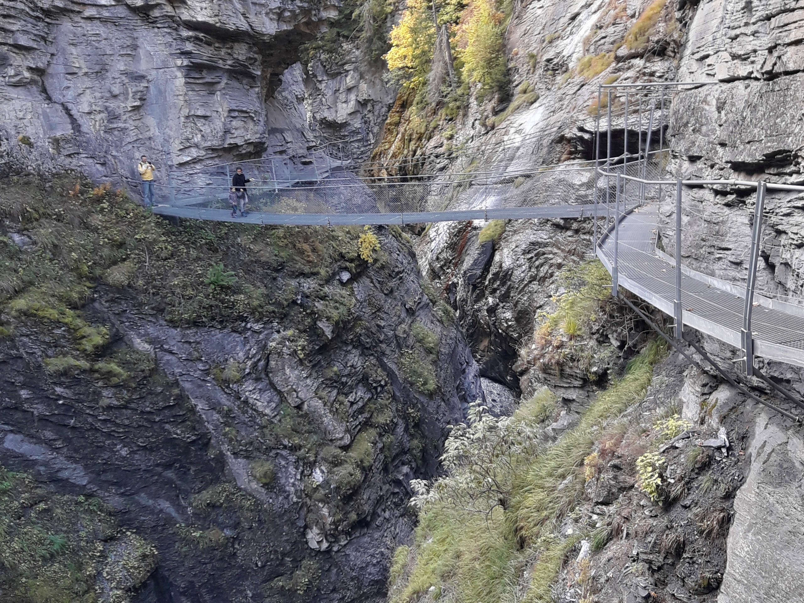 Walking on the Thermal Canyon Routei n Switzerland