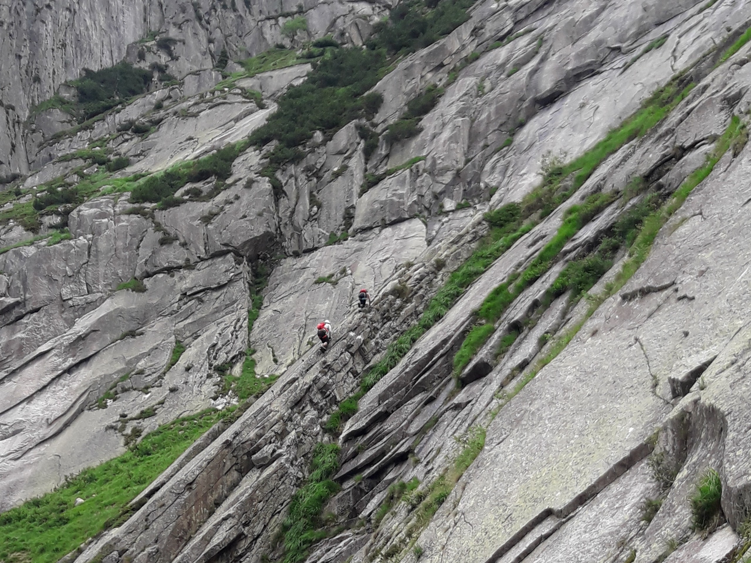 Climbers seen on a walk from Andermatt to Goschenen