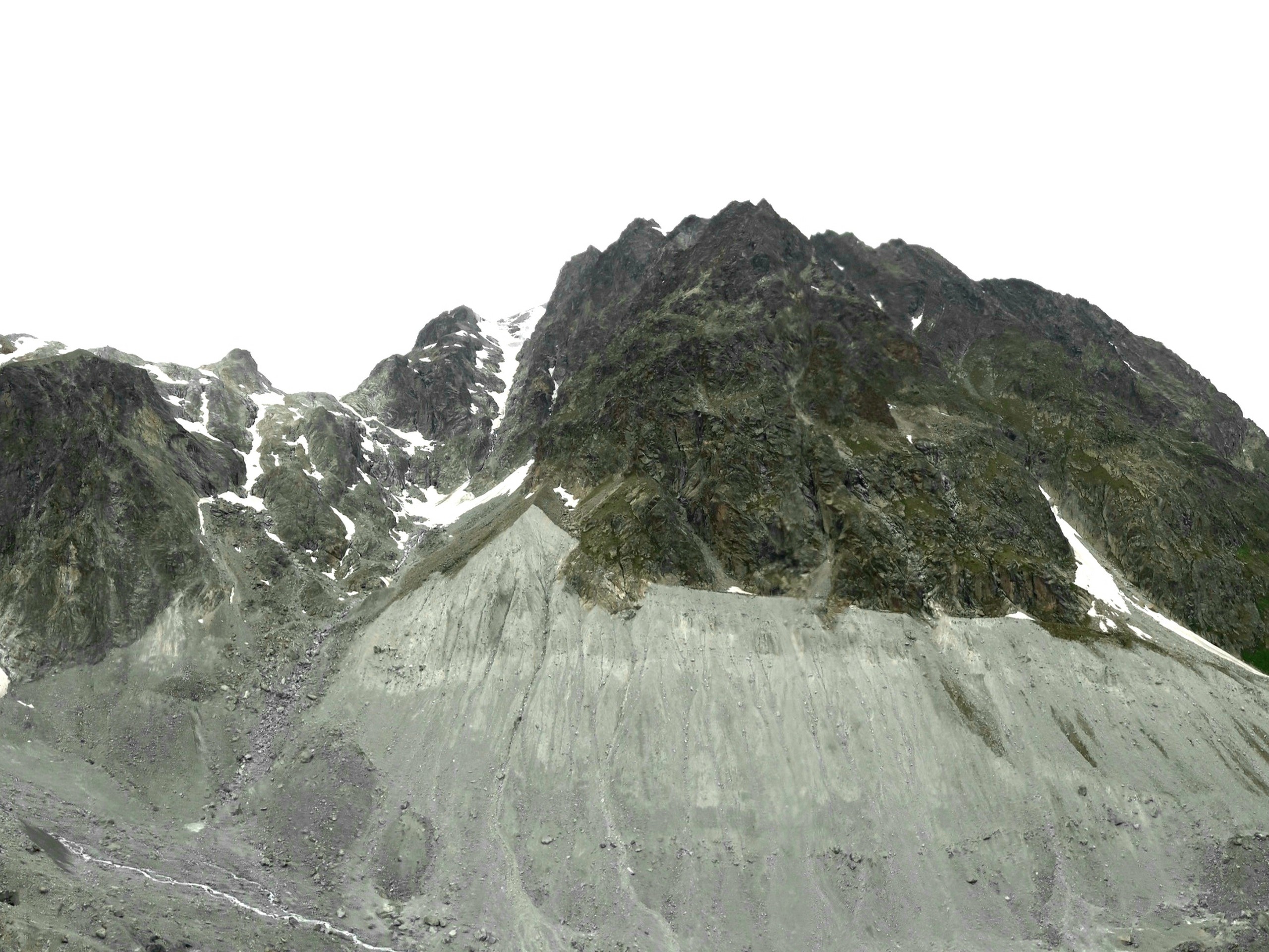 Peaks surrounding the path to Arolla Glacier