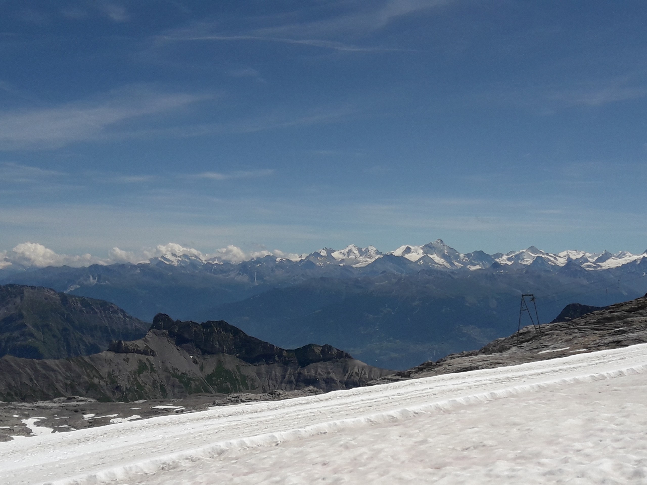 Swiss Alps in the distance, seen from Quille du Diable