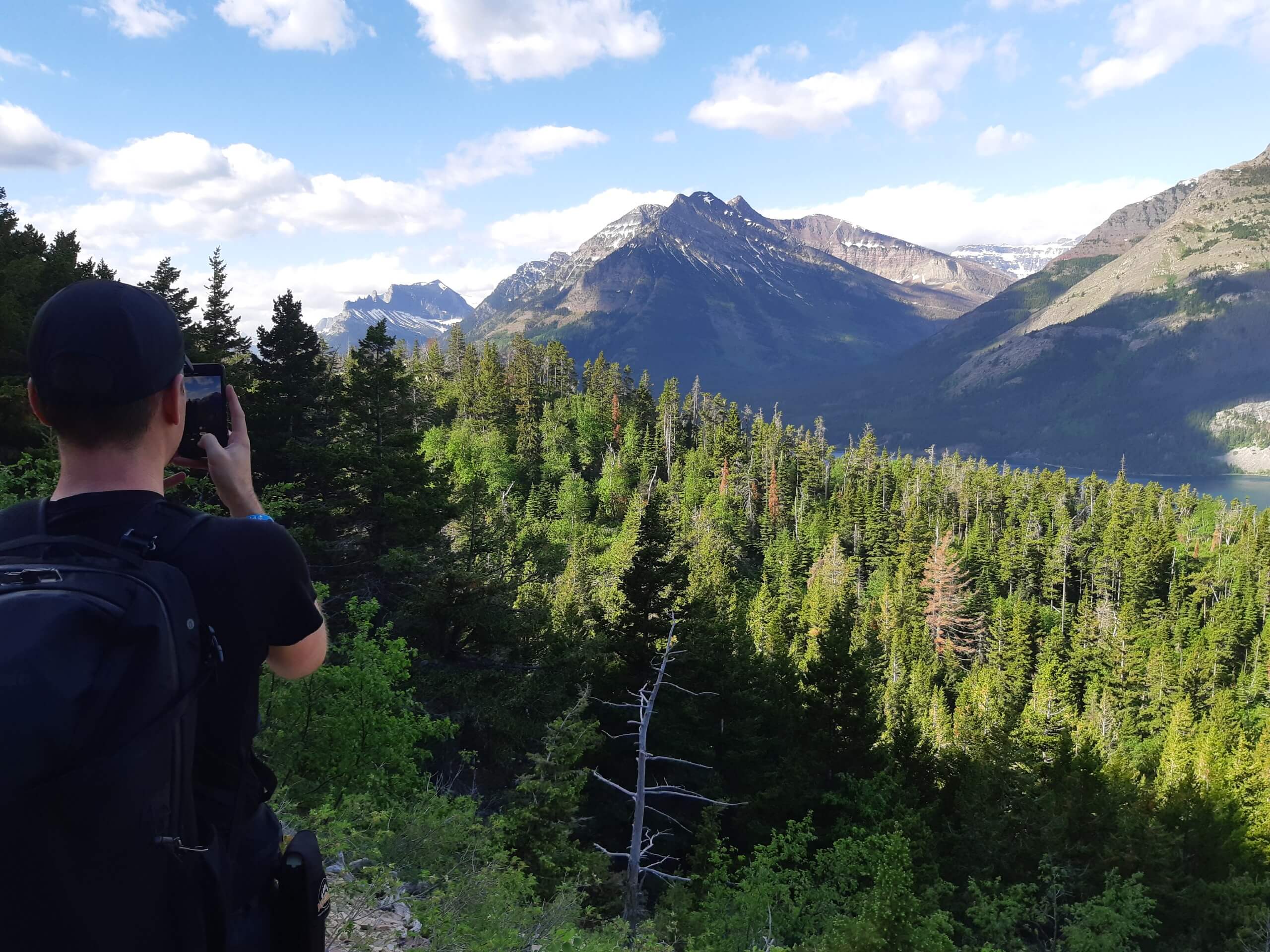 Mountain views along the Crypt lake trail