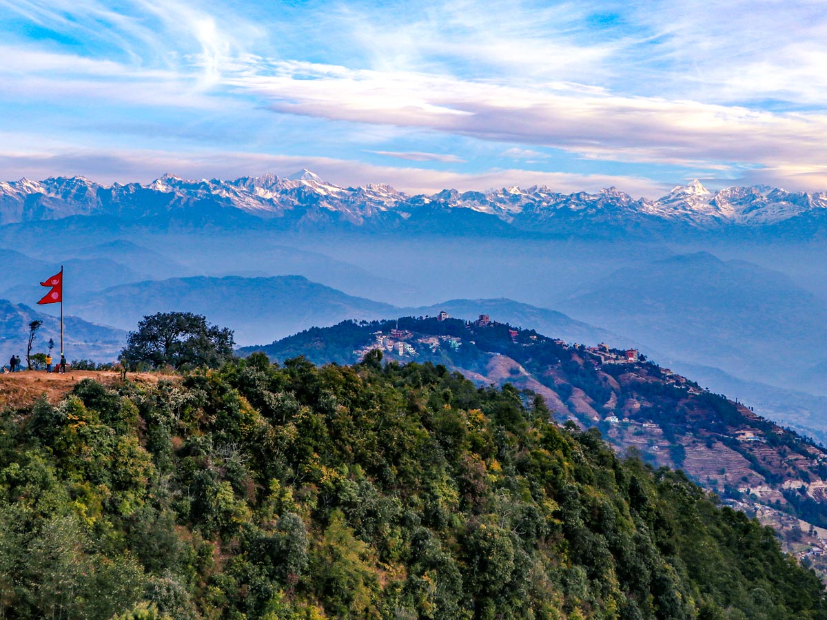 Himalayas view from Nagarkot Nepal
